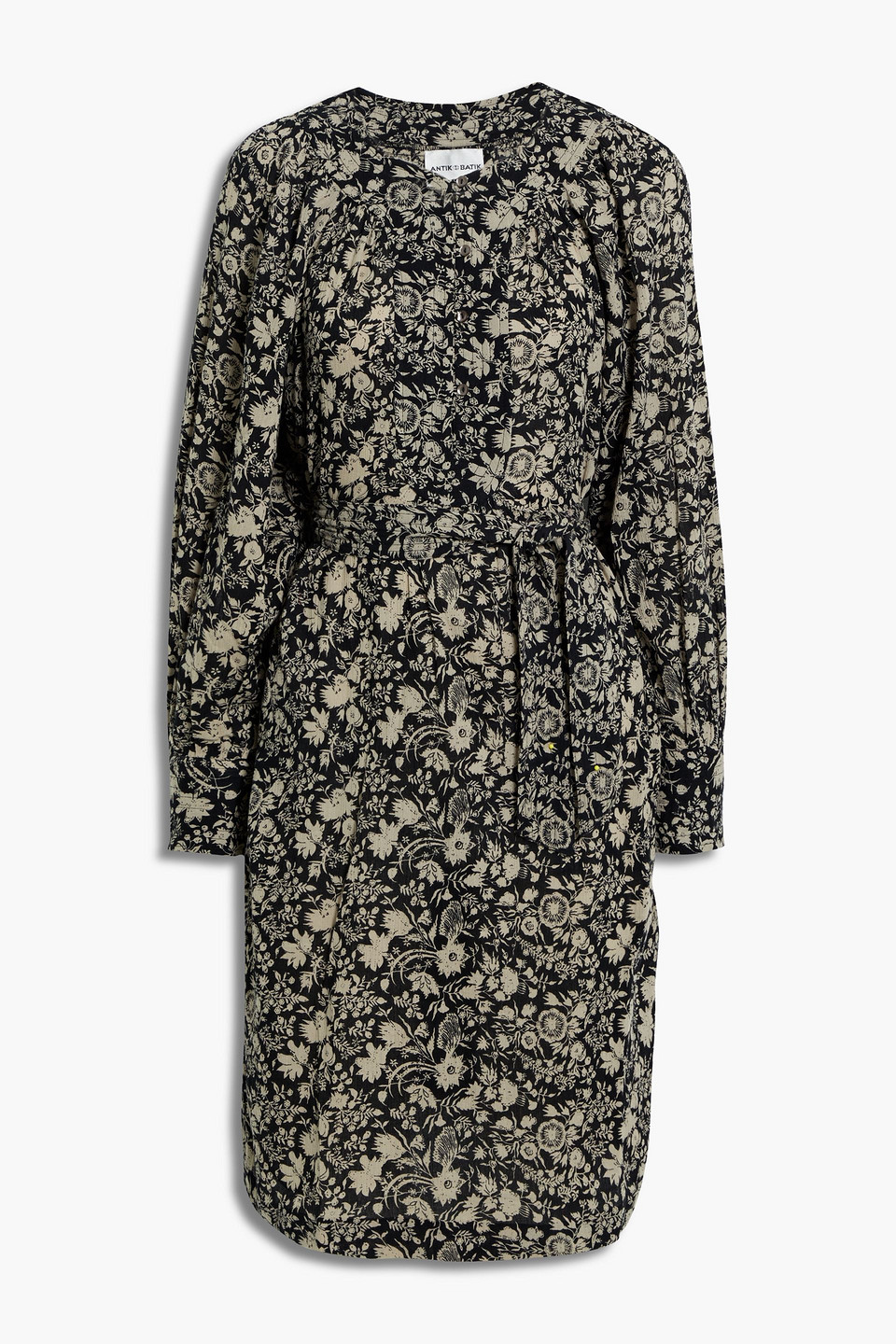 Antik Batik Amel belted floral-print cotton-gauze dress