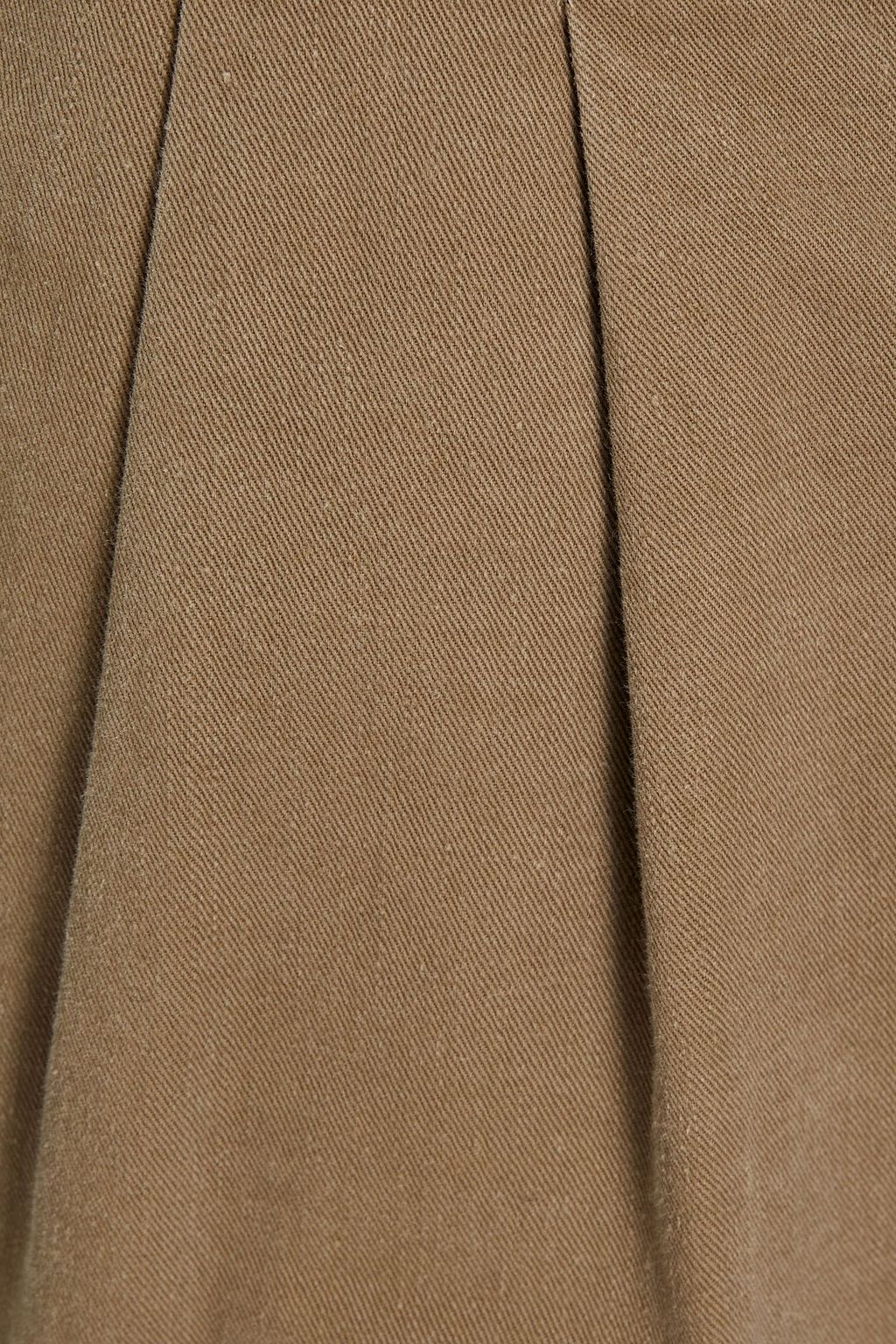 ASPESI Tapered pleated cotton-gabardine pants