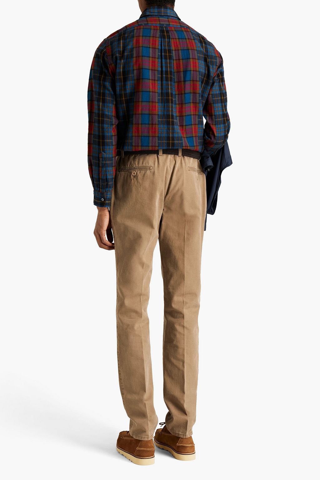 ASPESI Tapered pleated cotton-gabardine pants