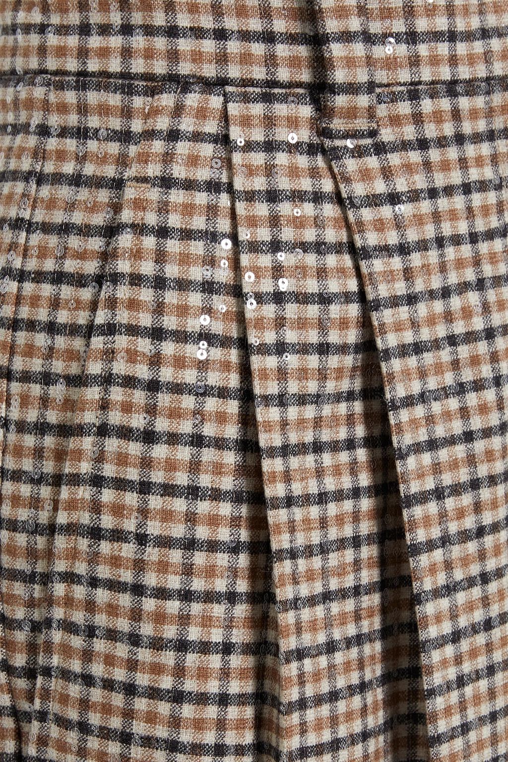 BRUNELLO CUCINELLI Karierte Karottenhose aus einer Wollmischung mit Verzierung