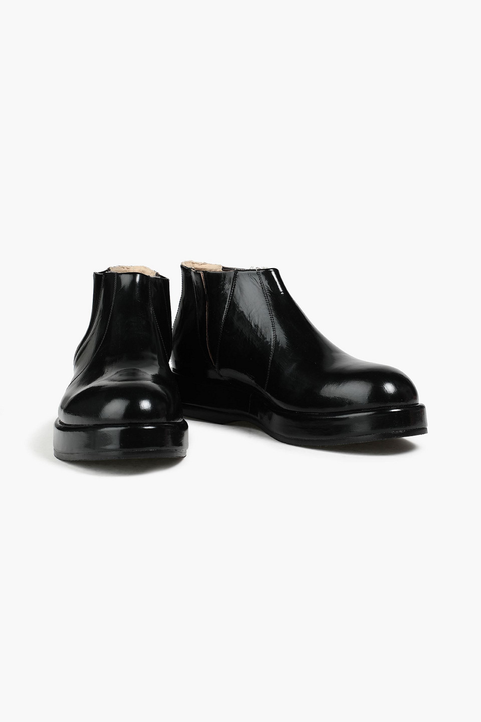 Acne Studios Man Dexter Glossed-leather Boots