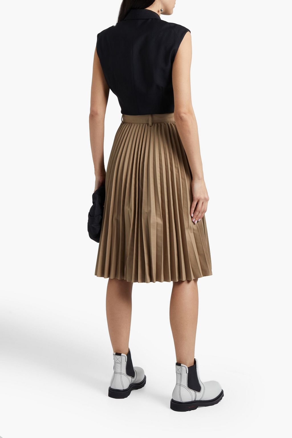 REDVALENTINO تنورة من الكانفاس مزينة بكسرات