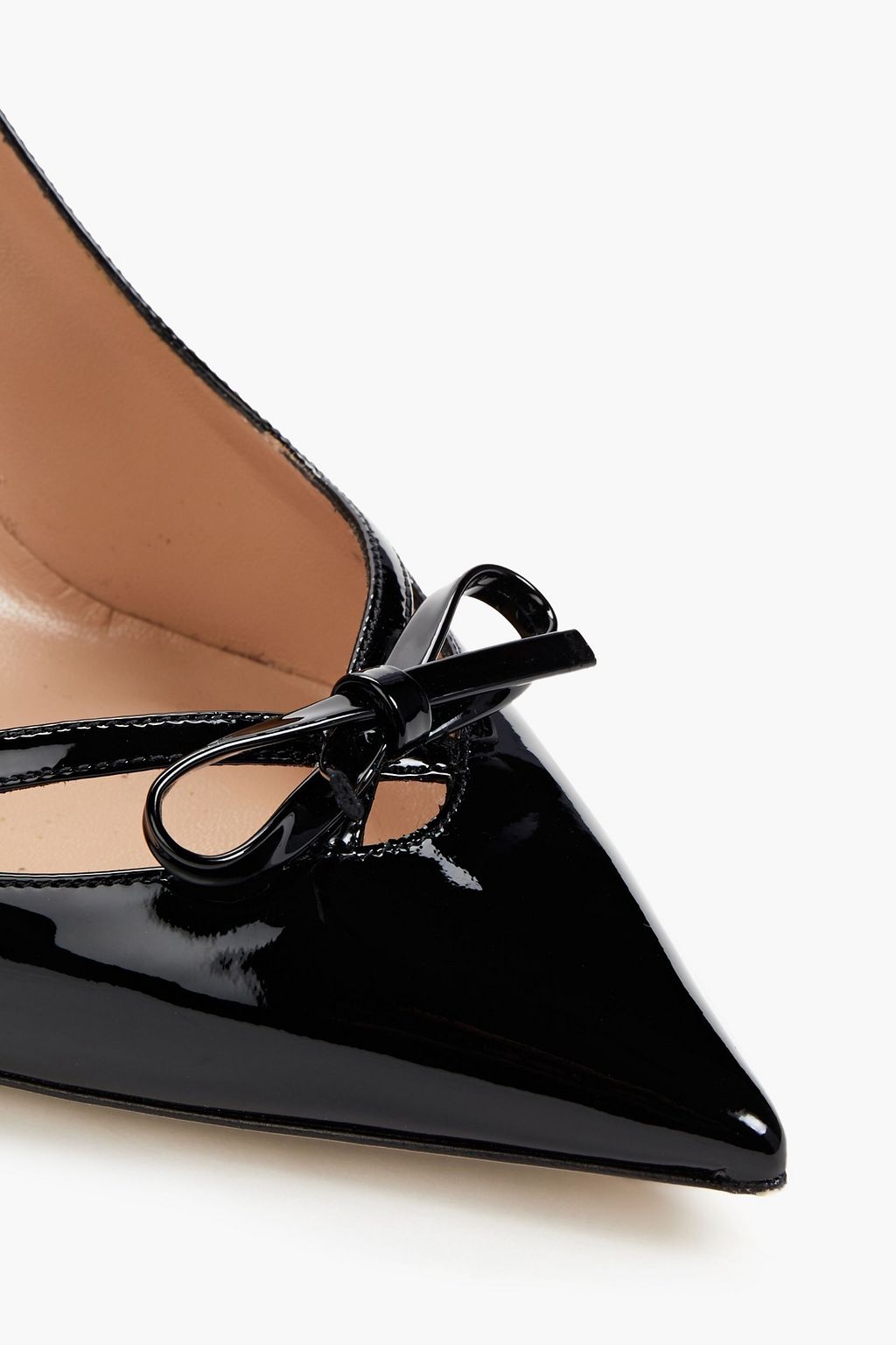 VALENTINO GARAVANI Bow-detailed patent-leather pumps