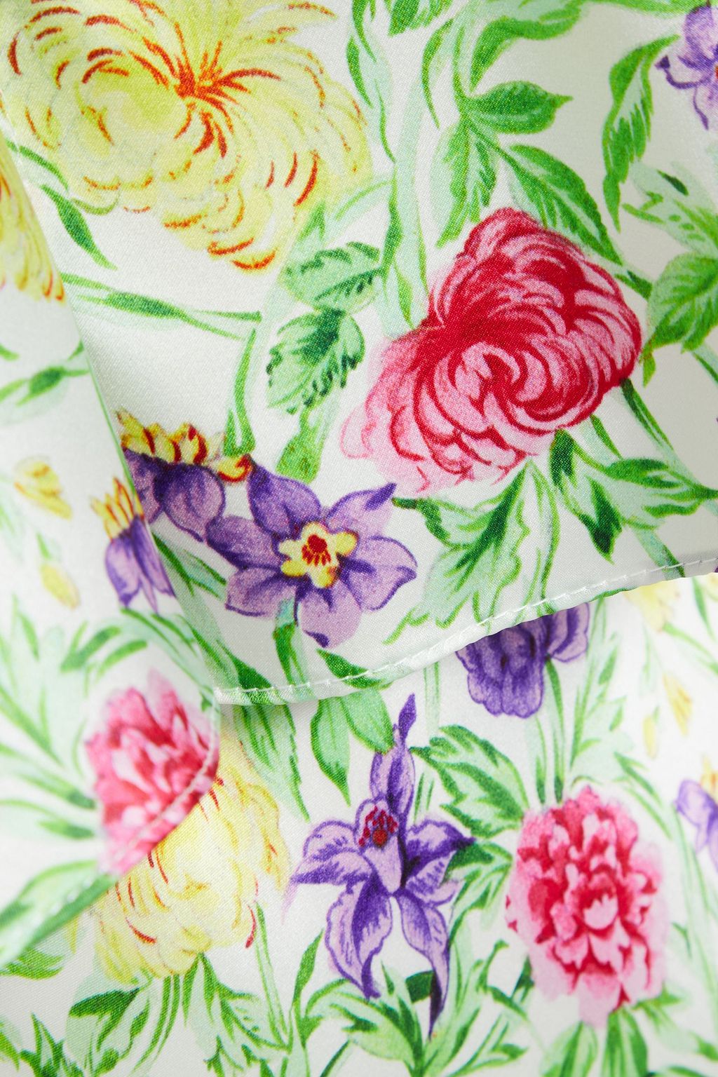 LES RÊVERIES Convertible floral-print silk-satin maxi dress