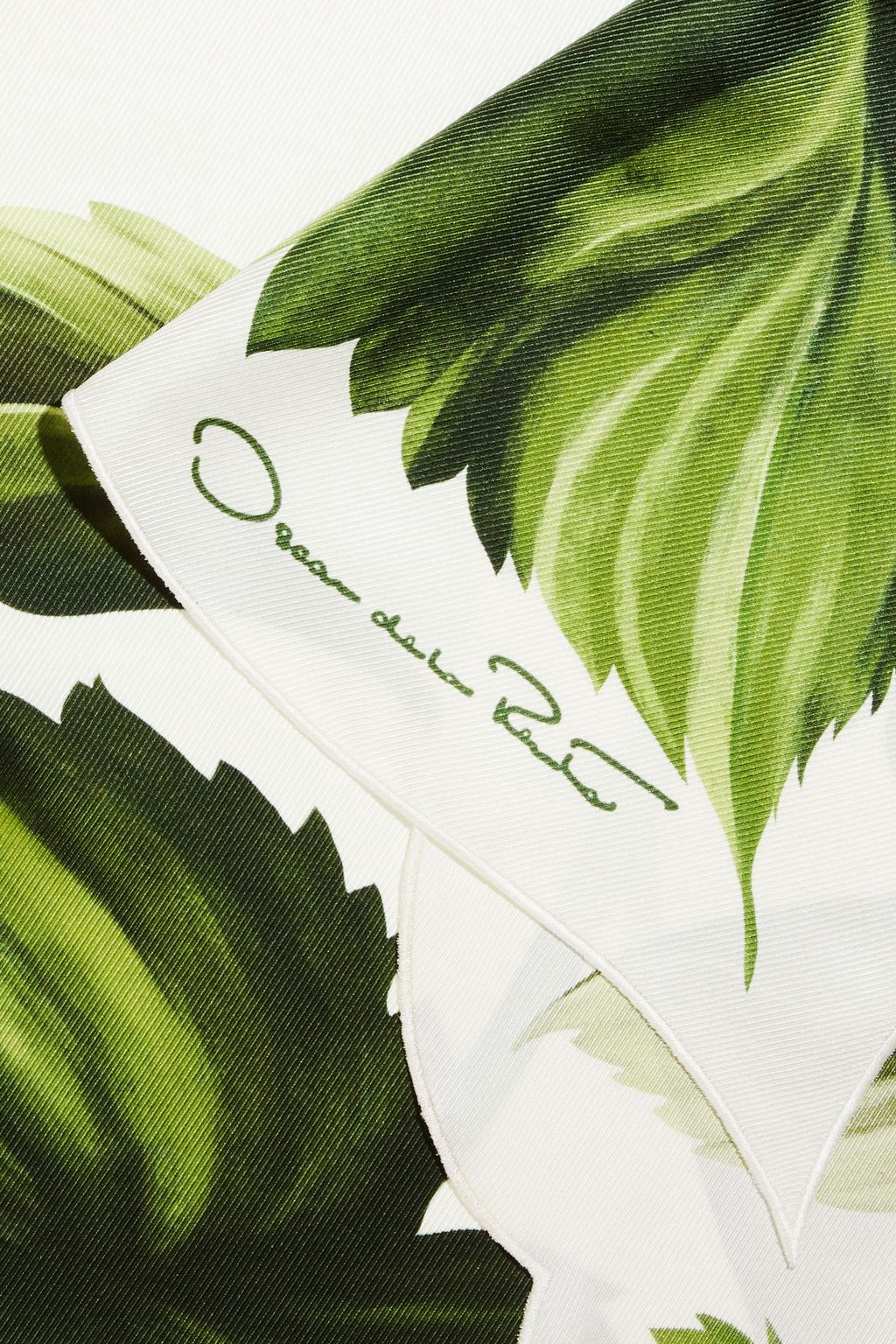 OSCAR DE LA RENTA Printed silk-twill scarf