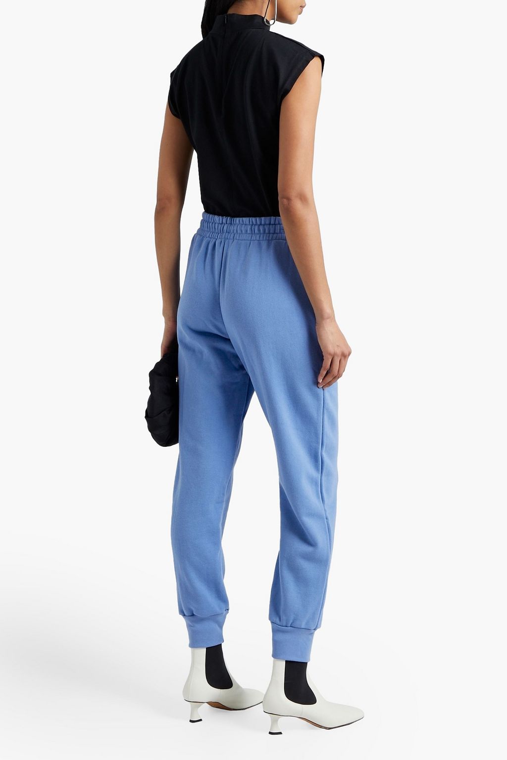 SIMKHAI Organic cotton-fleece track pants
