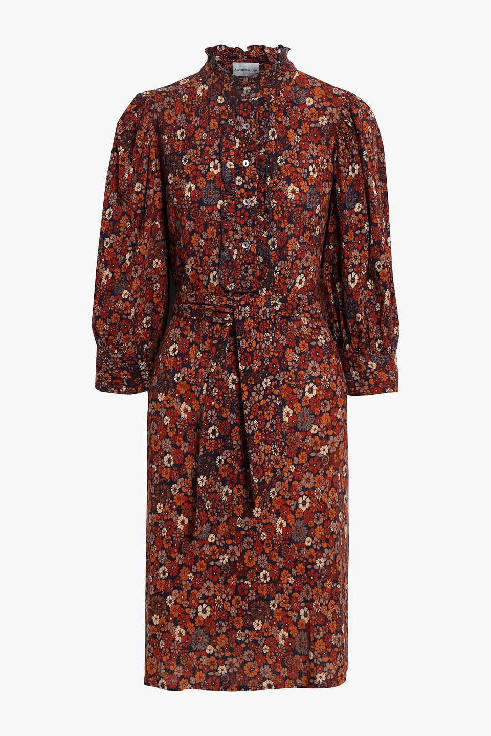 Antik Batik Paoli belted floral-print cotton dress