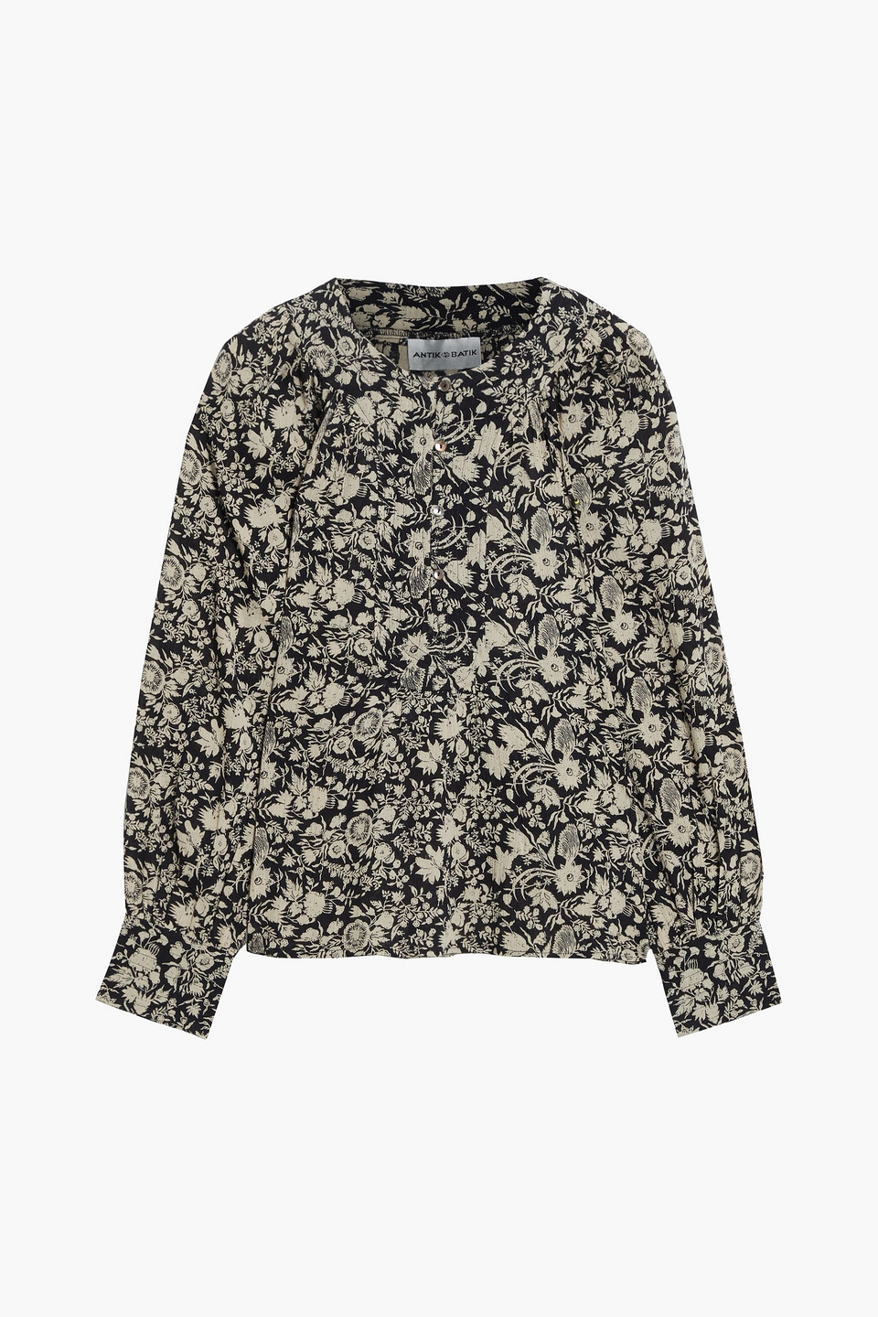 Amel floral-print cotton-gauze blouse