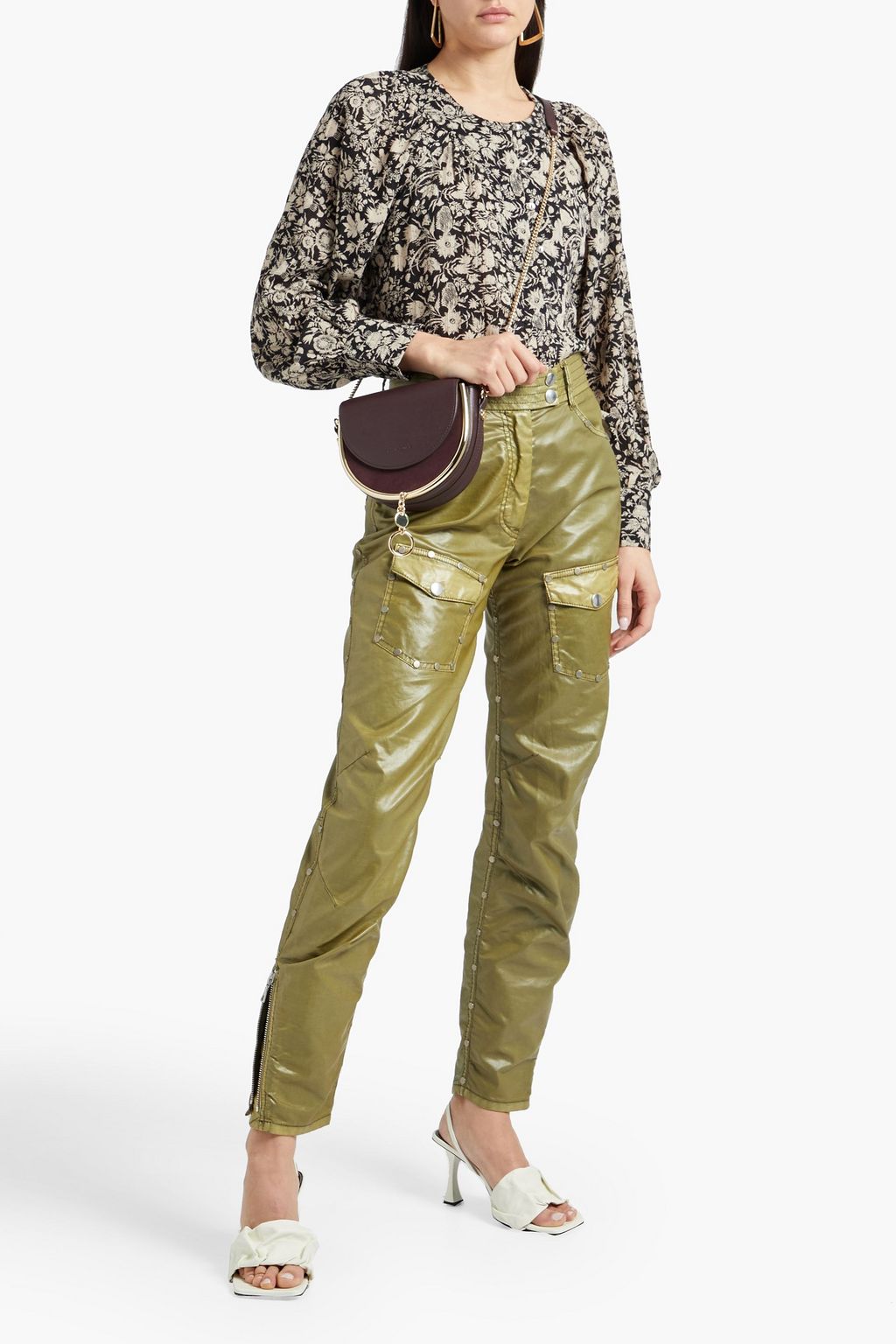 ANTIK BATIK Amel floral-print cotton-gauze blouse