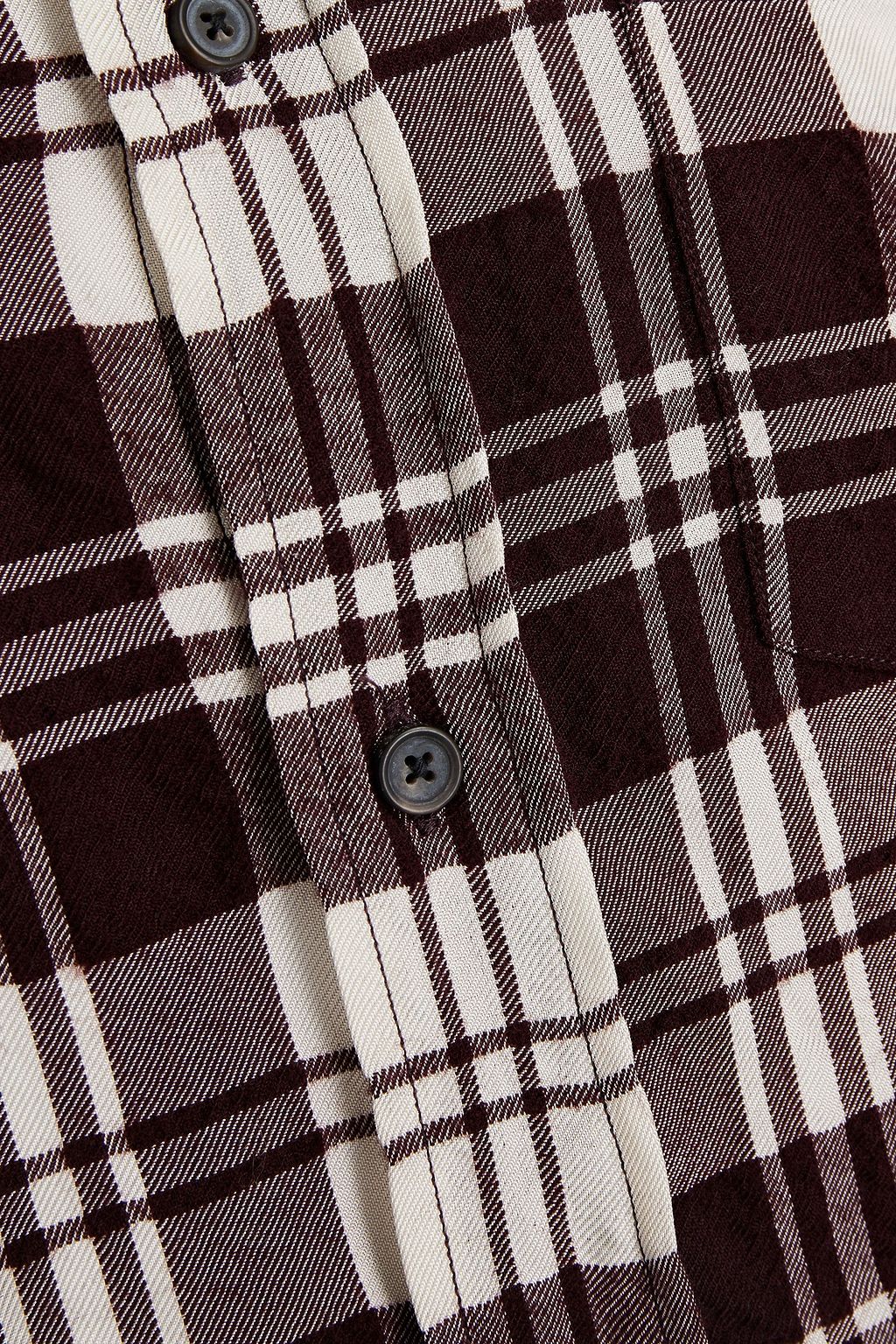 ACNE STUDIOS Checked wool-blend flannel shirt