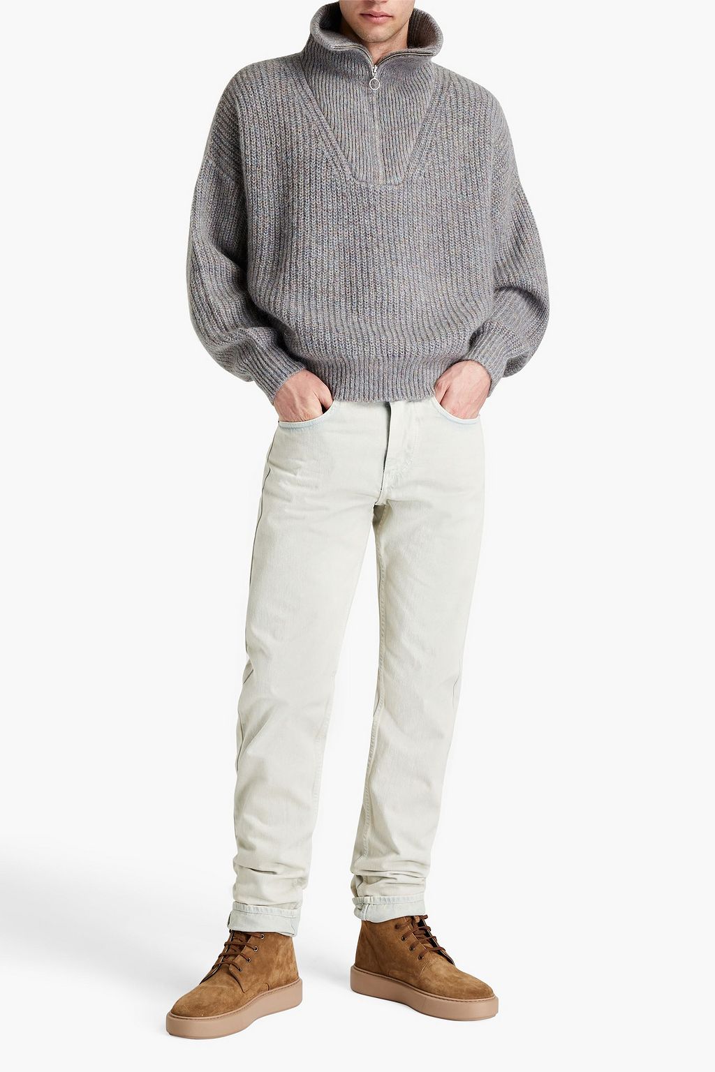 ISABEL MARANT Jack slim-fit bleached denim jeans