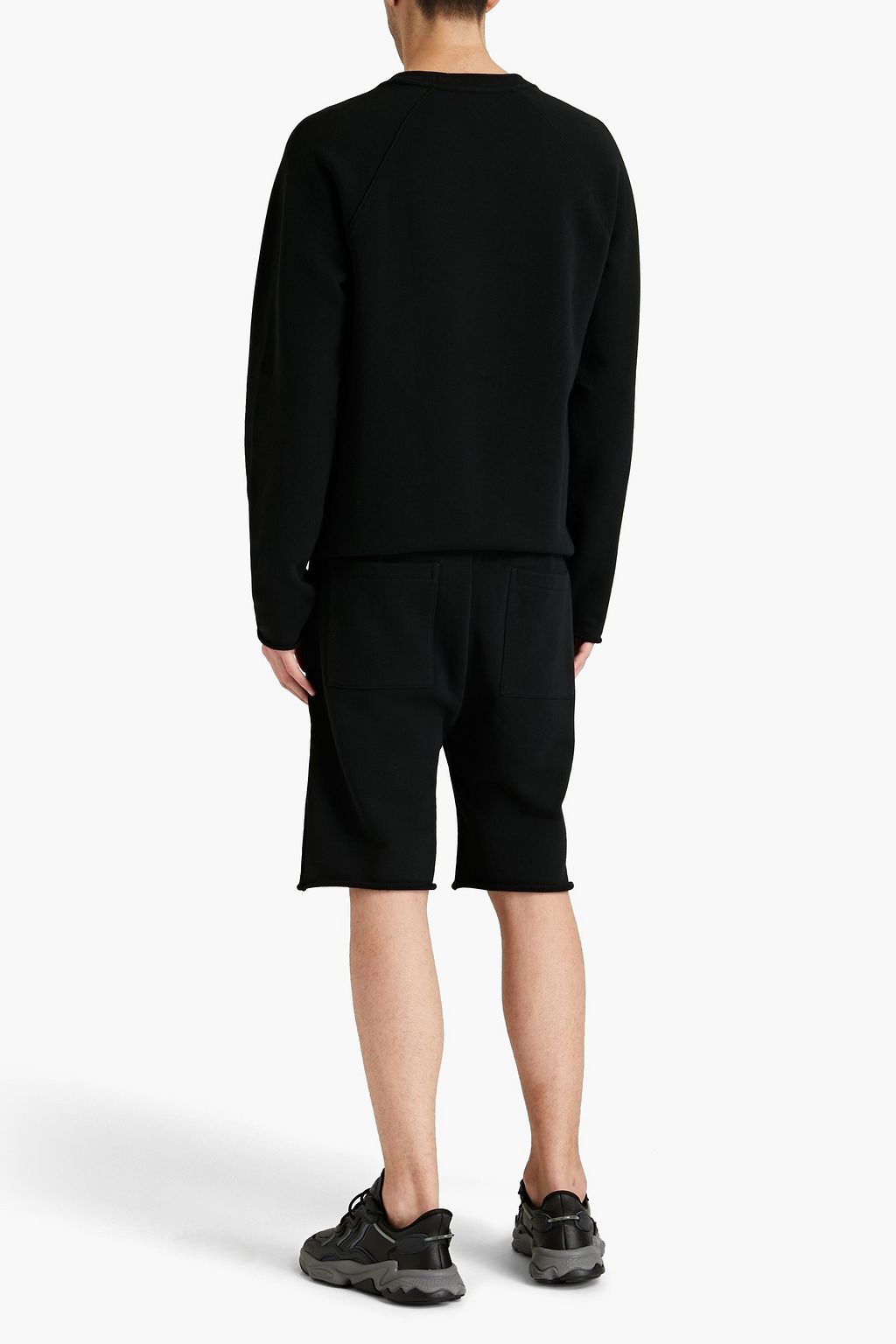 Y/OSEMITE Poplin-paneled French cotton-terry shorts