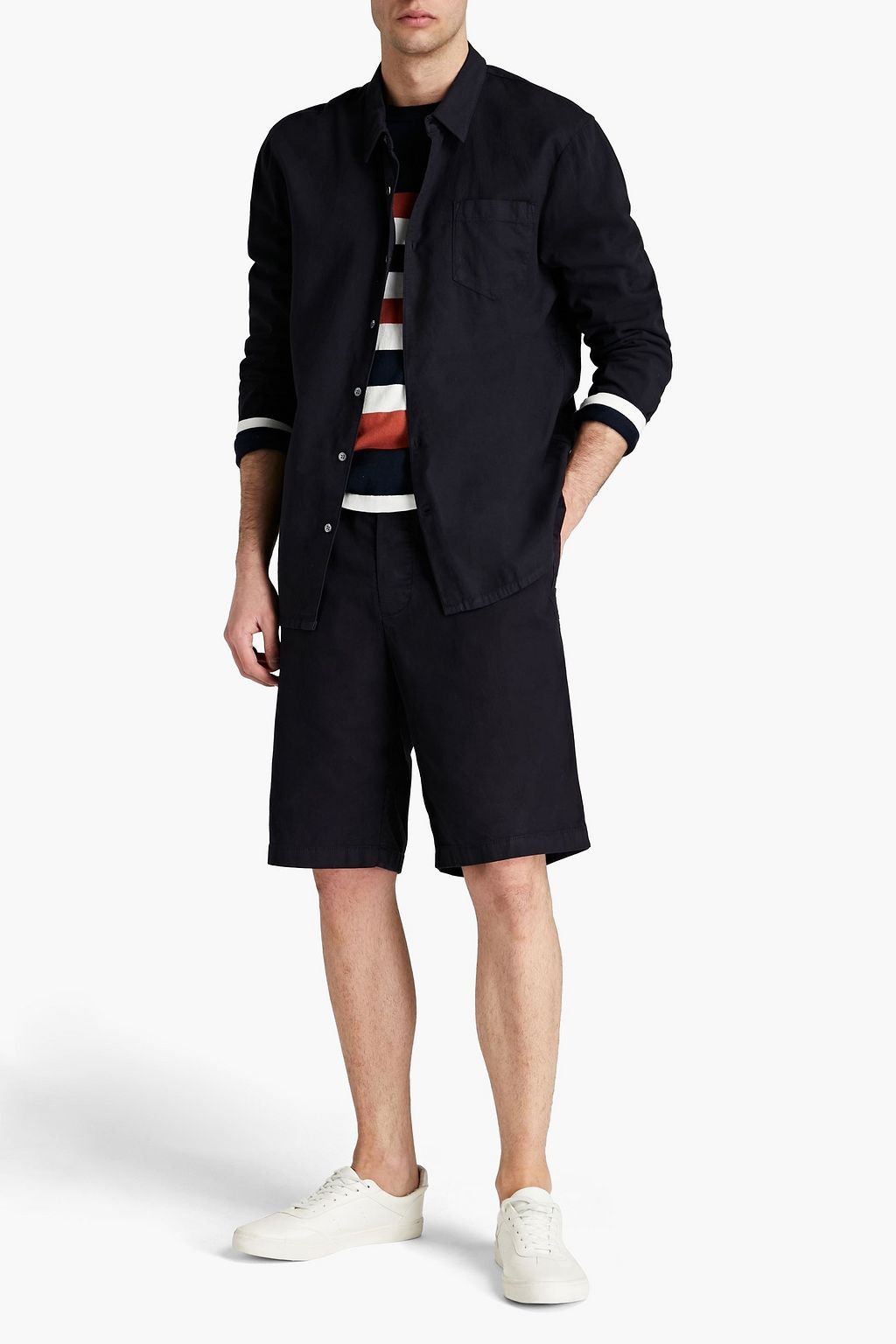 JAMES PERSE Stretch-cotton canvas shorts