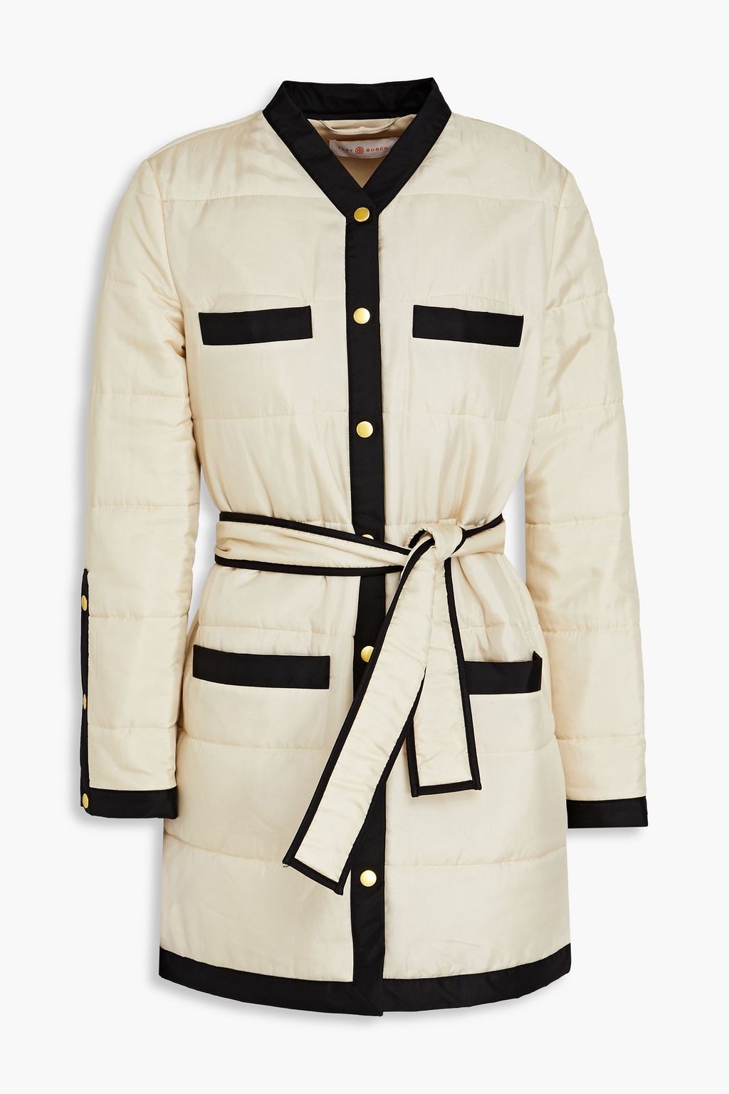 quilted silk coat | TORY BURCH 