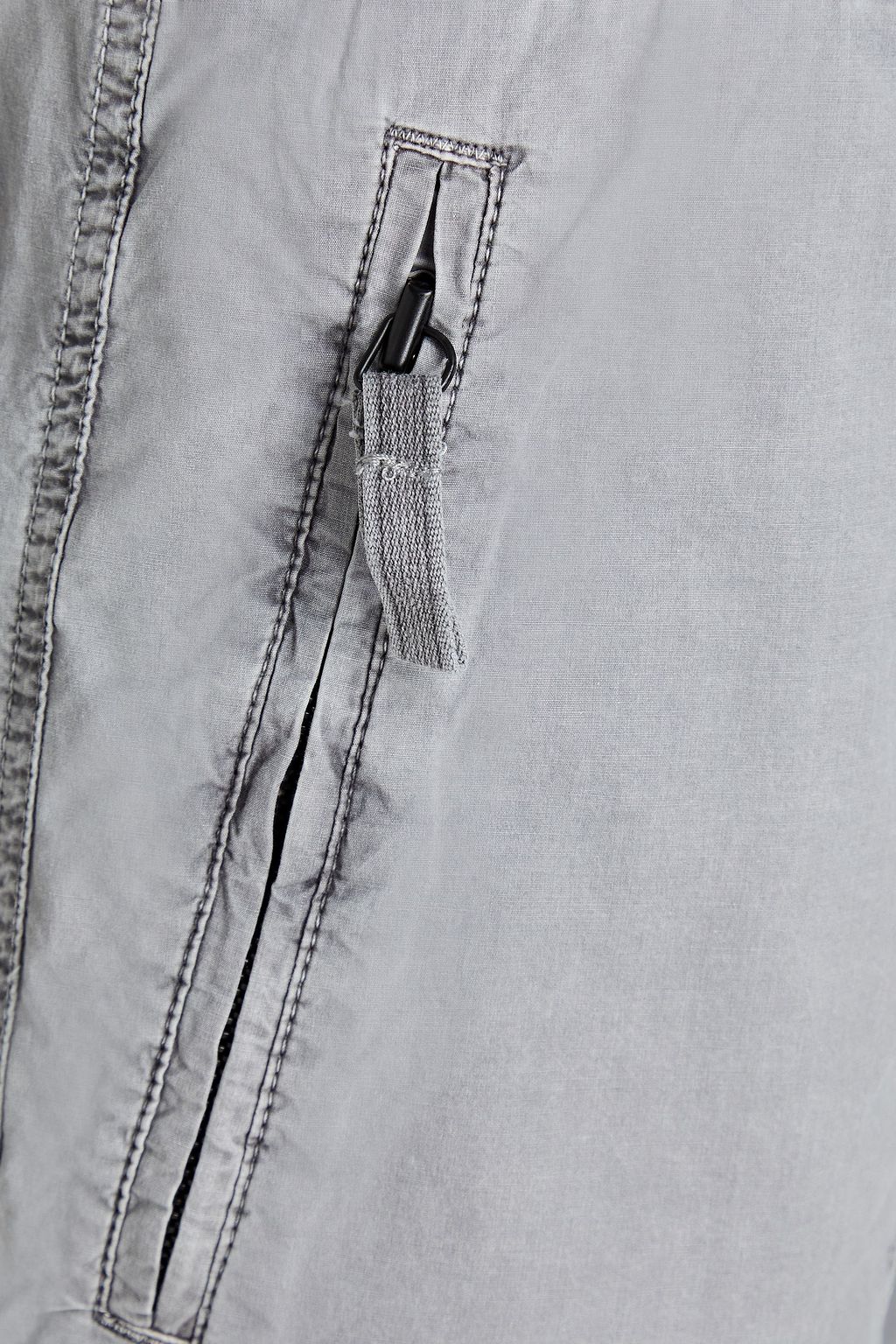 JAMES PERSE Slim-fit jersey-paneled stretch-cotton poplin pants