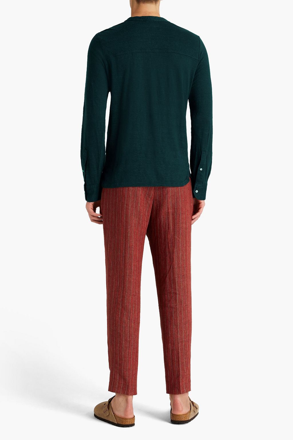 ISABEL MARANT Konor linen-jersey Henley T-shirt