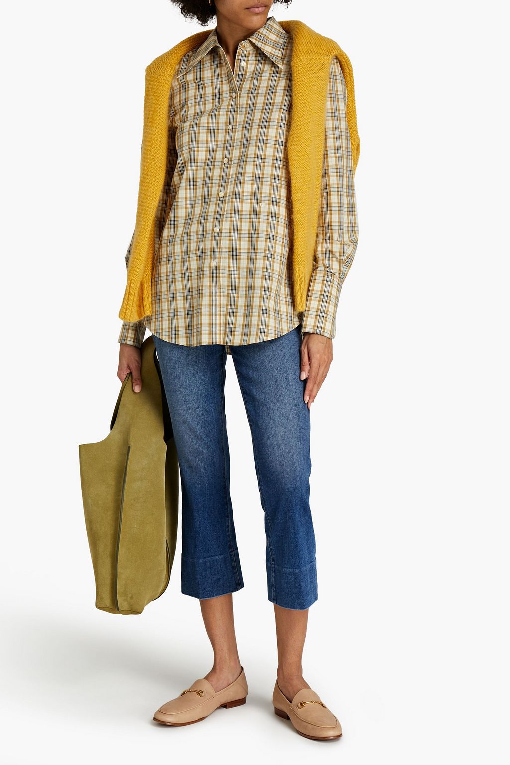 TORY BURCH Checked cotton shirt