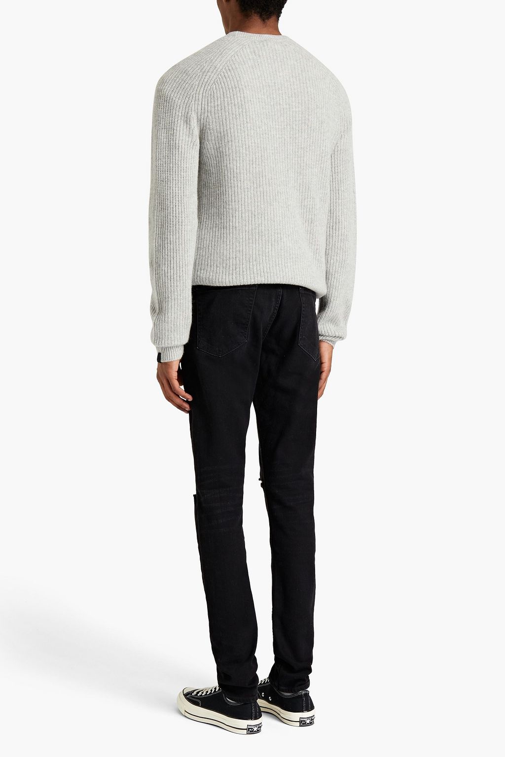 RAG & BONE Pierce mélange ribbed cashmere sweater
