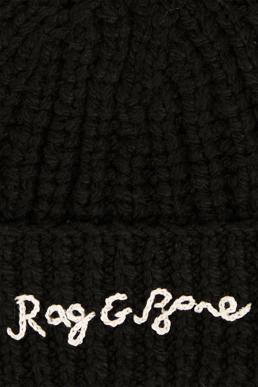 RAG & BONE Logo-embroidered ribbed-knit beanie
