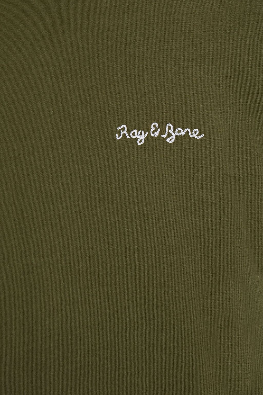 RAG & BONE Embroidered organic cotton-jersey T-shirt
