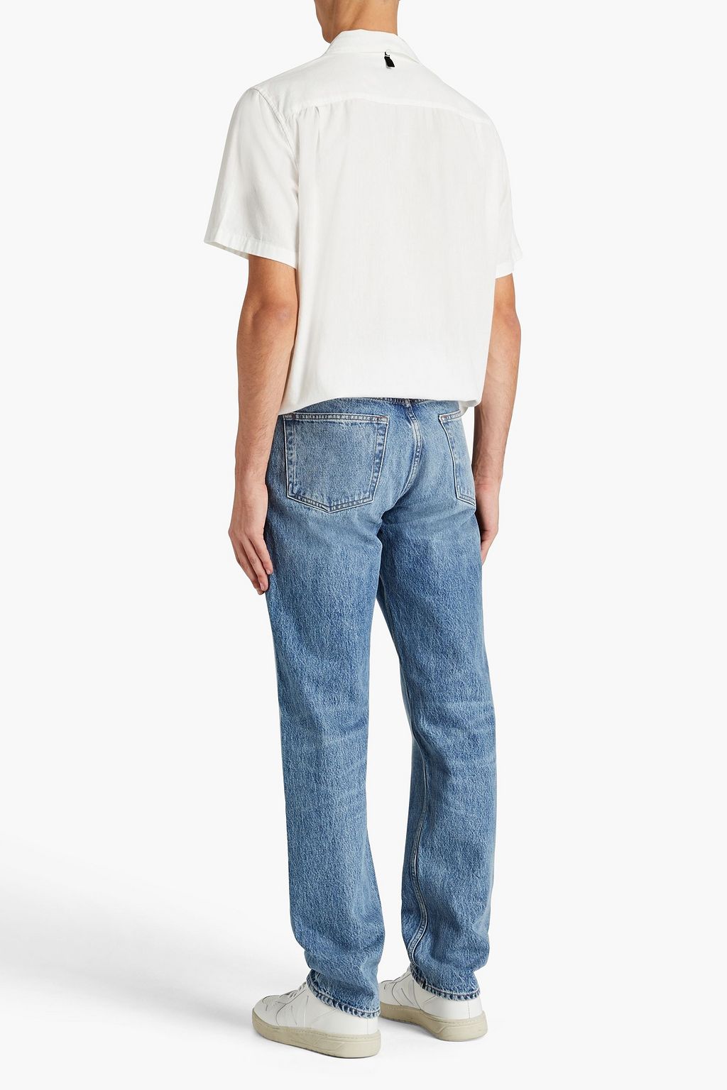 FRAME Faded whiskered denim jeans