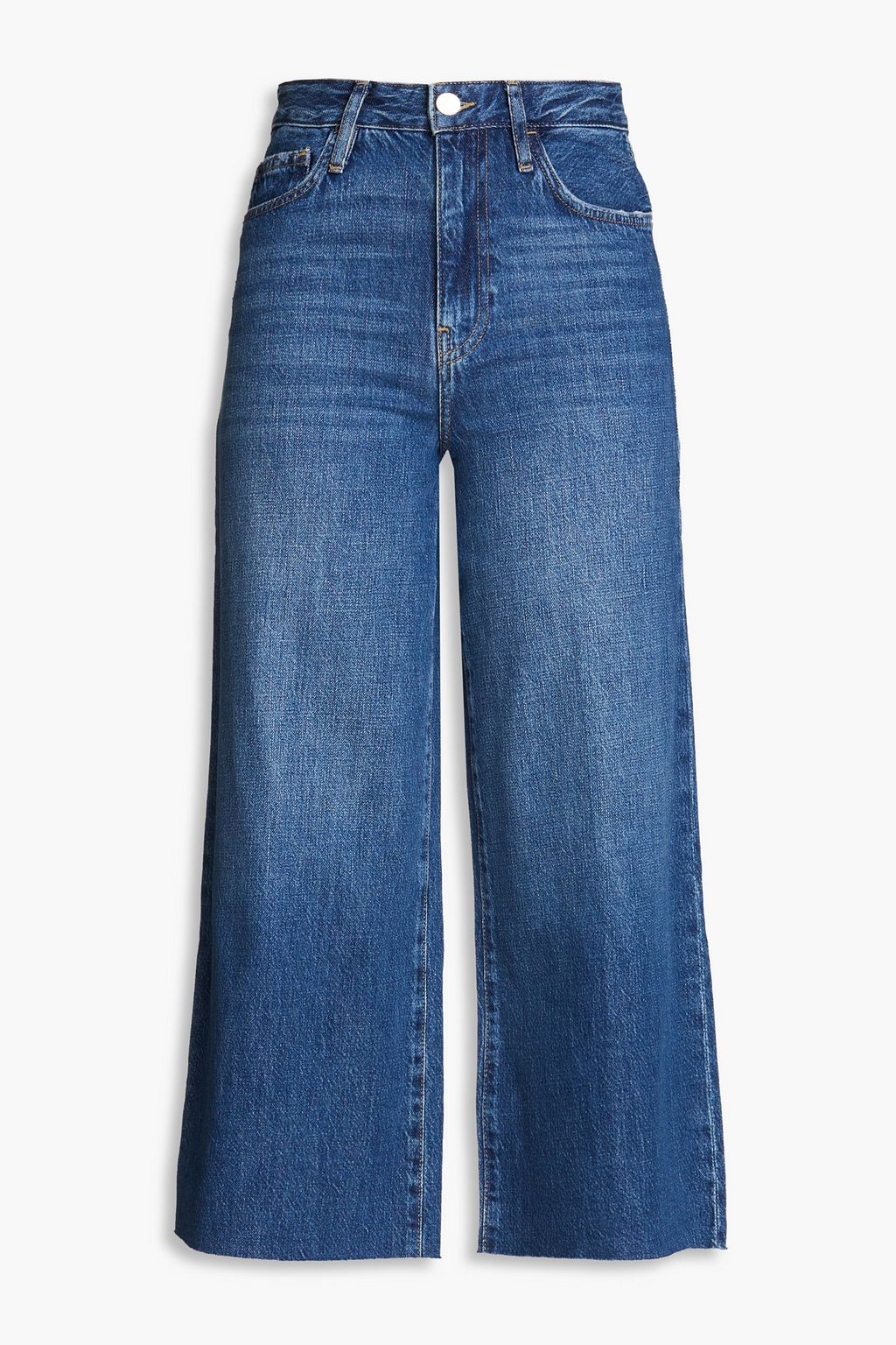 FRAME Cropped high-rise wide-leg jeans | THE OUTNET