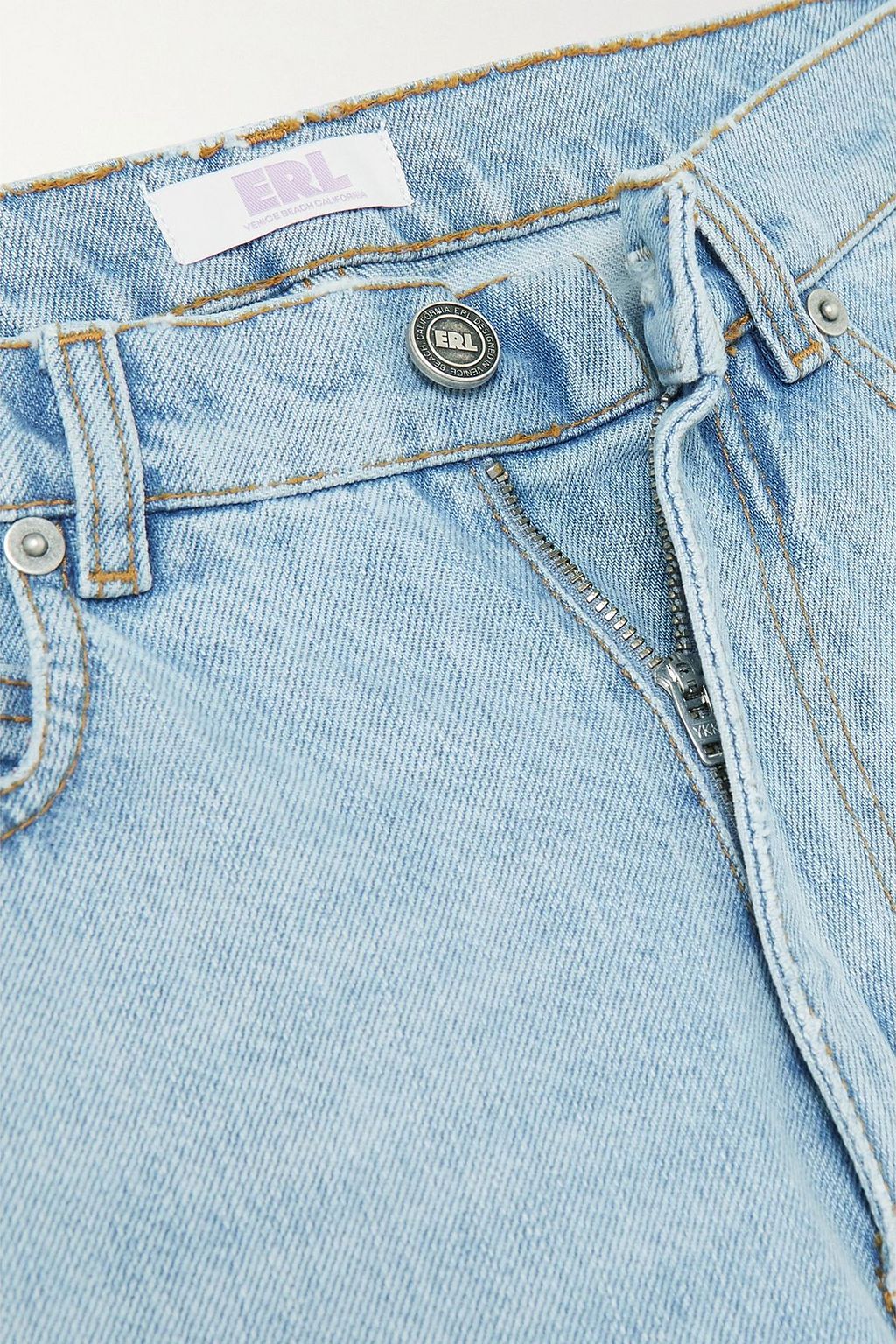 ERL Distressed high-rise flared jeans