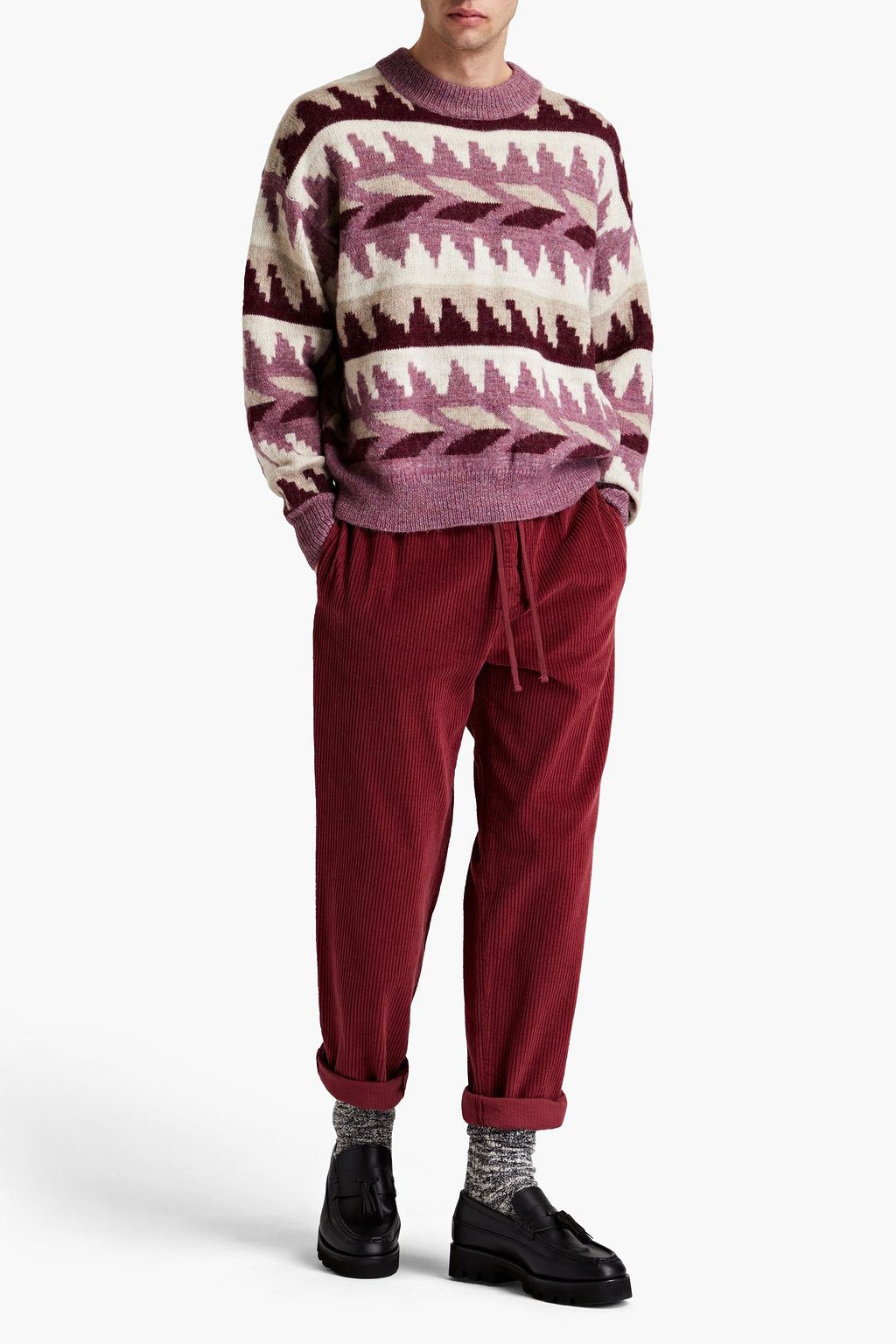 ISABEL MARANT Tapered cotton-corduroy drawstring pants