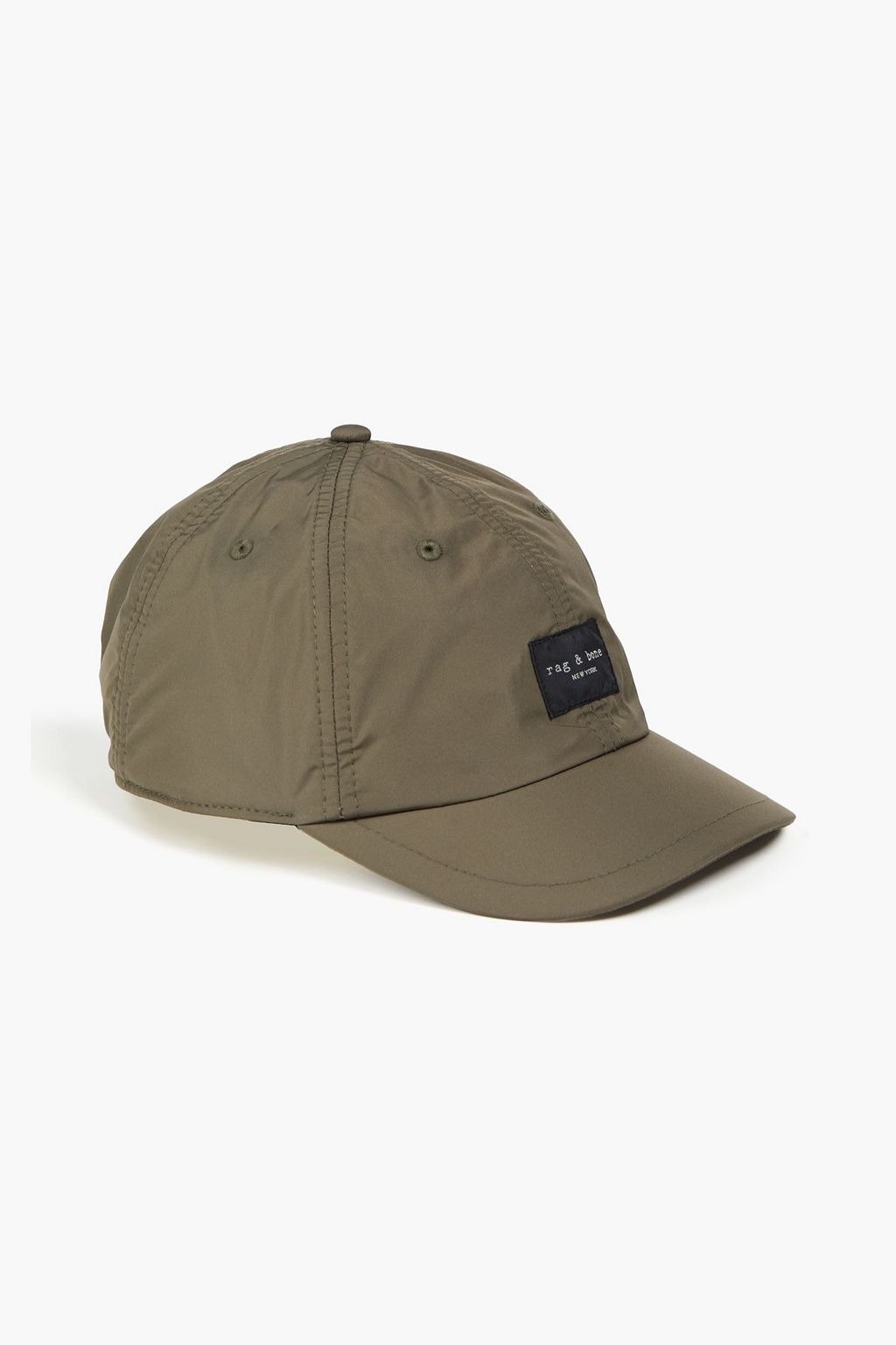 Army green Logo-appliquéd shell cap 