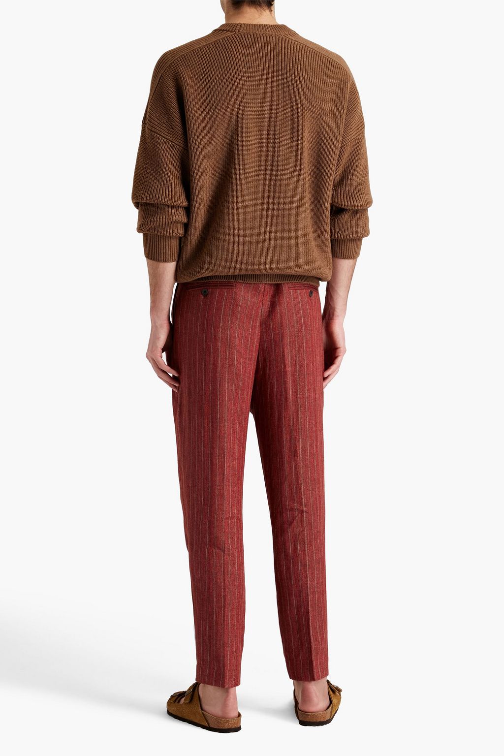 ISABEL MARANT Nicklas tapered pinstriped linen pants
