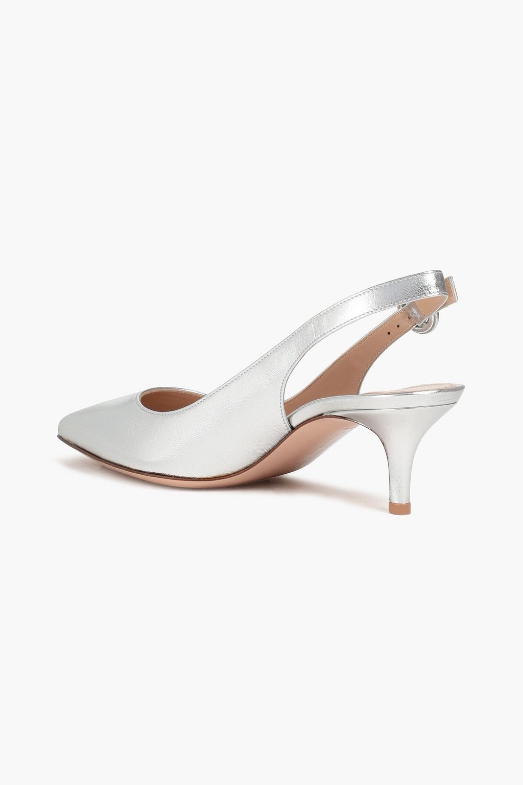 gianvito rossi anna leather slingback flats
