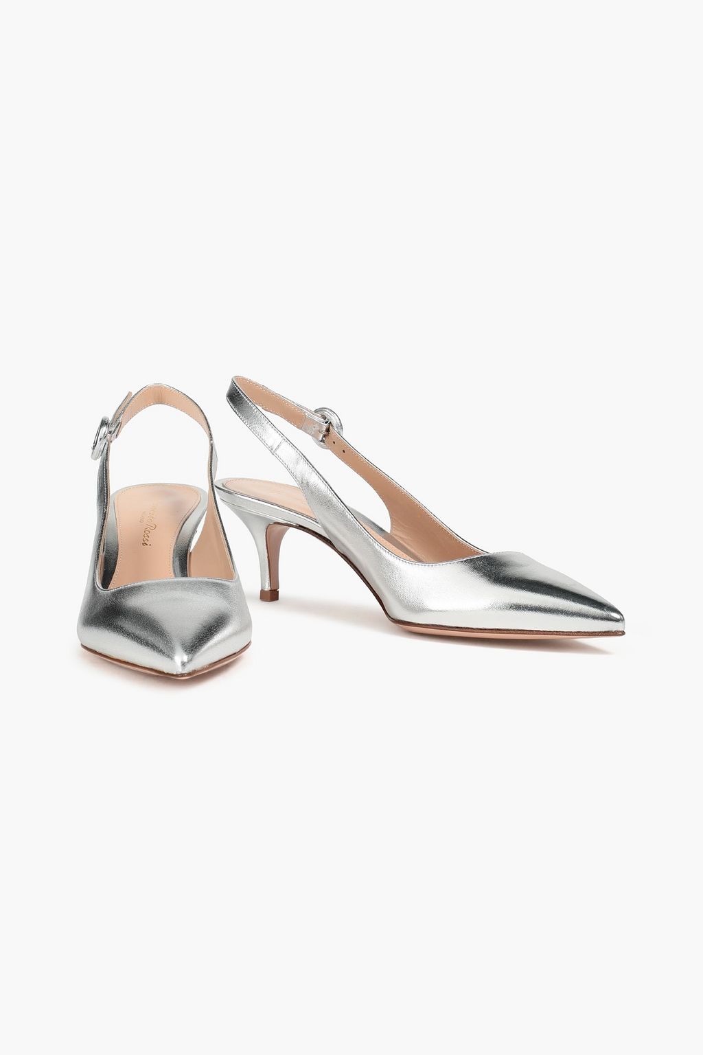 gianvito rossi anna leather slingback flats