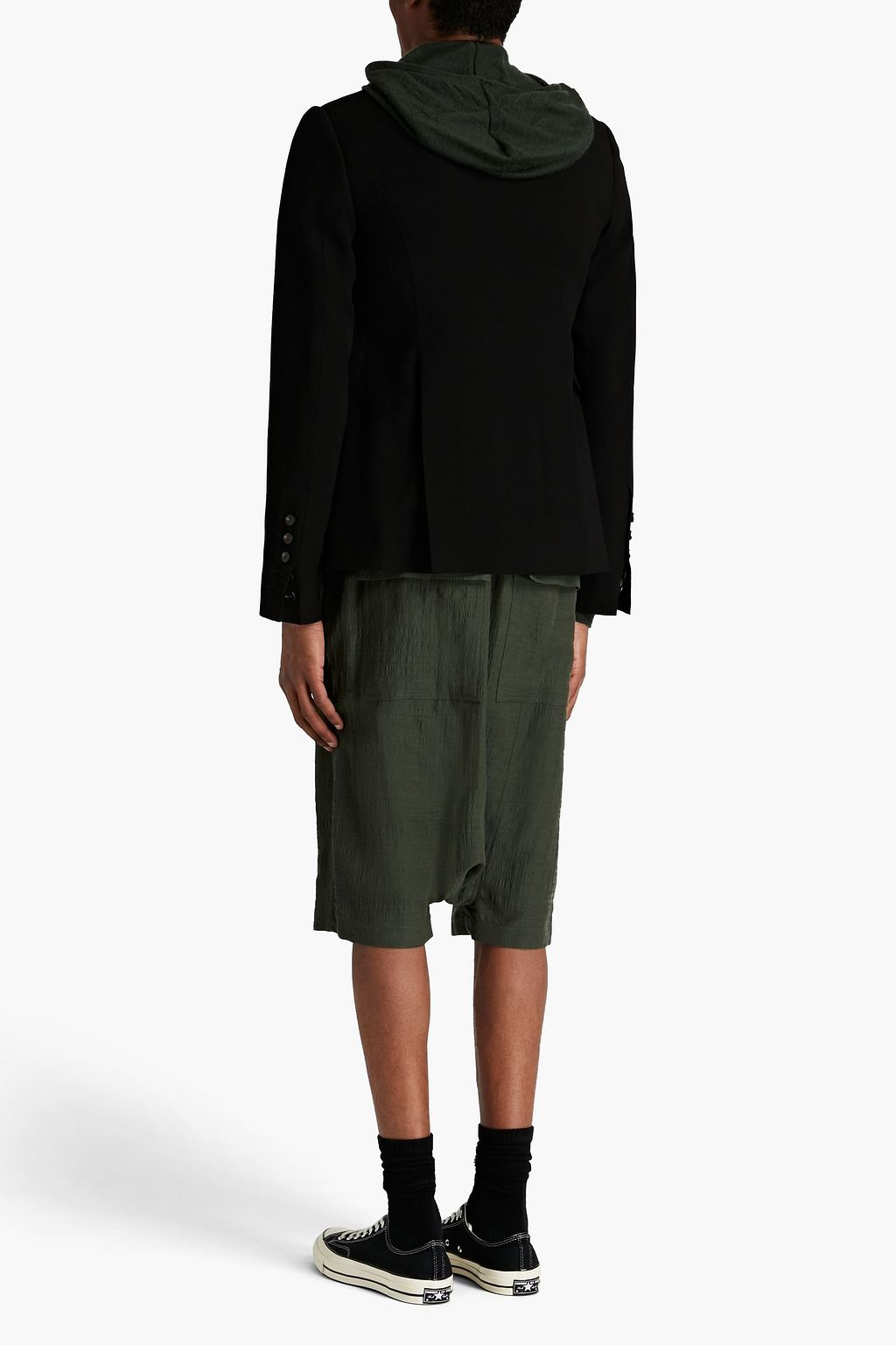 RICK OWENS Wool-blend crepe blazer