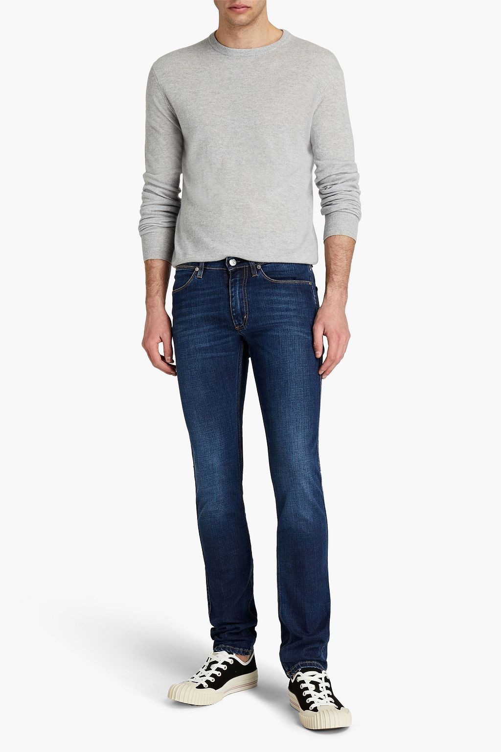 ACNE STUDIOS Skinny-fit whiskered denim jeans