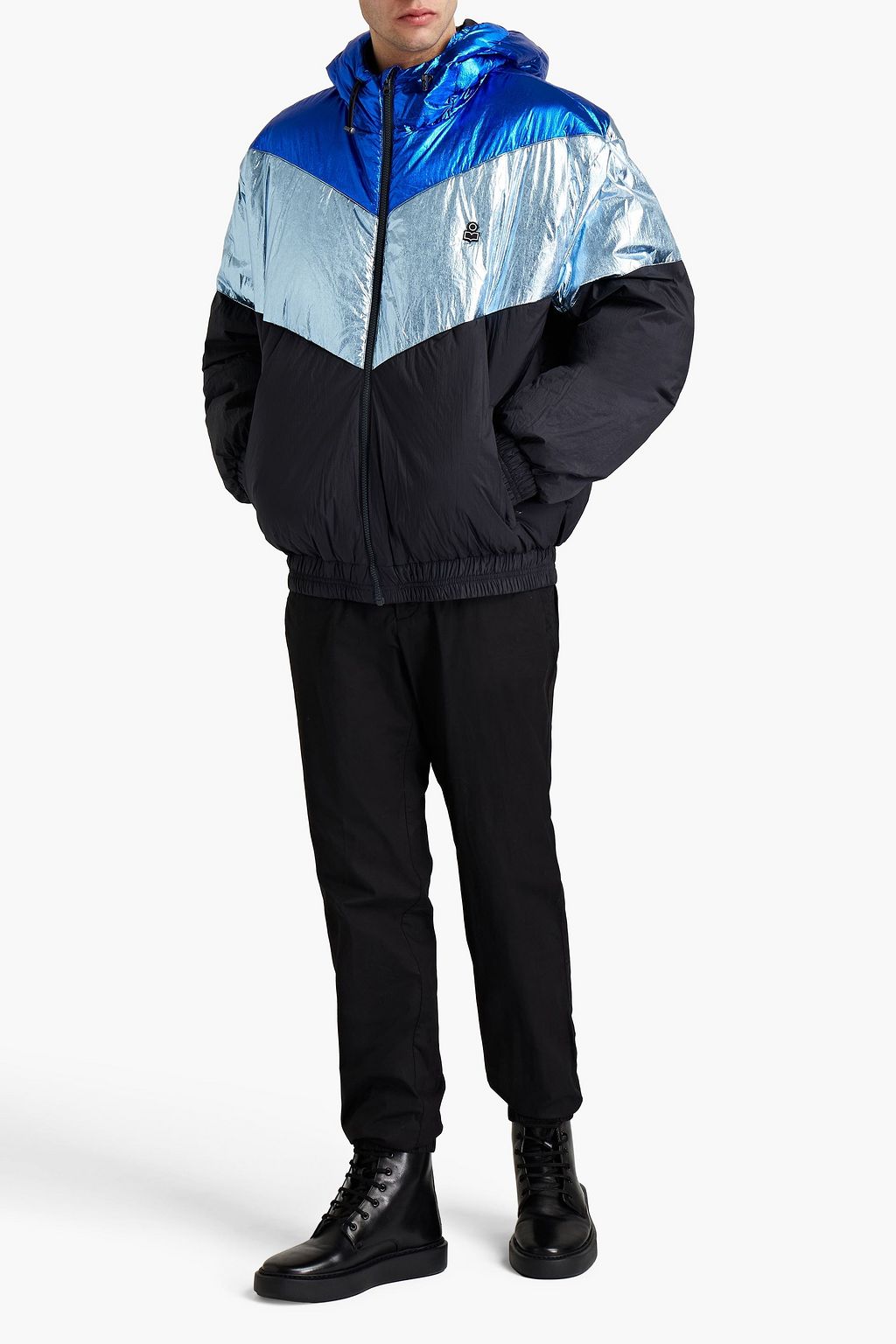 ISABEL MARANT Metallic shell hooded jacket