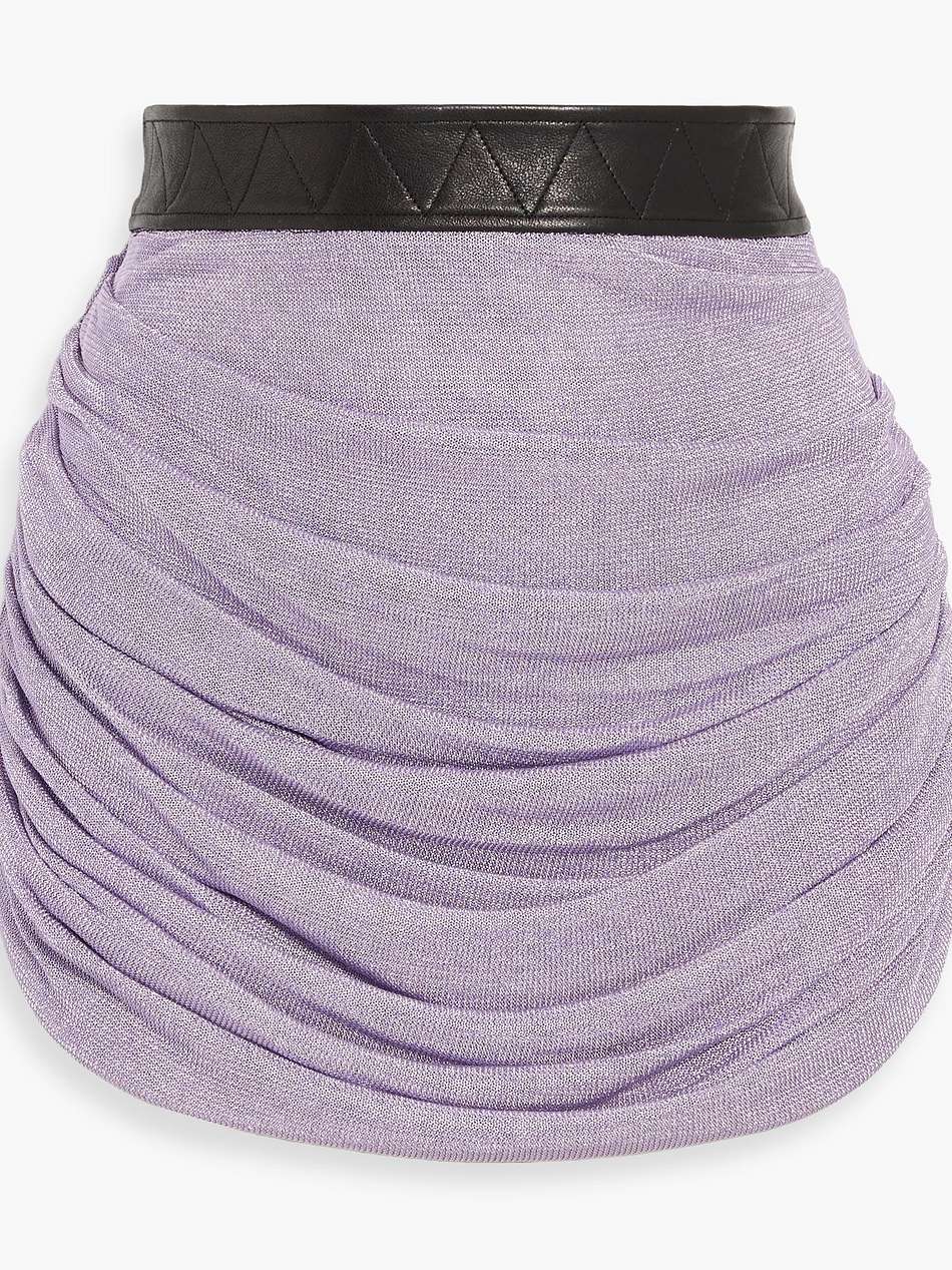 dratton draped metallic tulle mini skirt