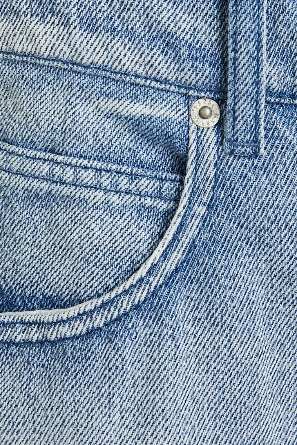 ISABEL MARANT Slim-fit paneled denim jeans