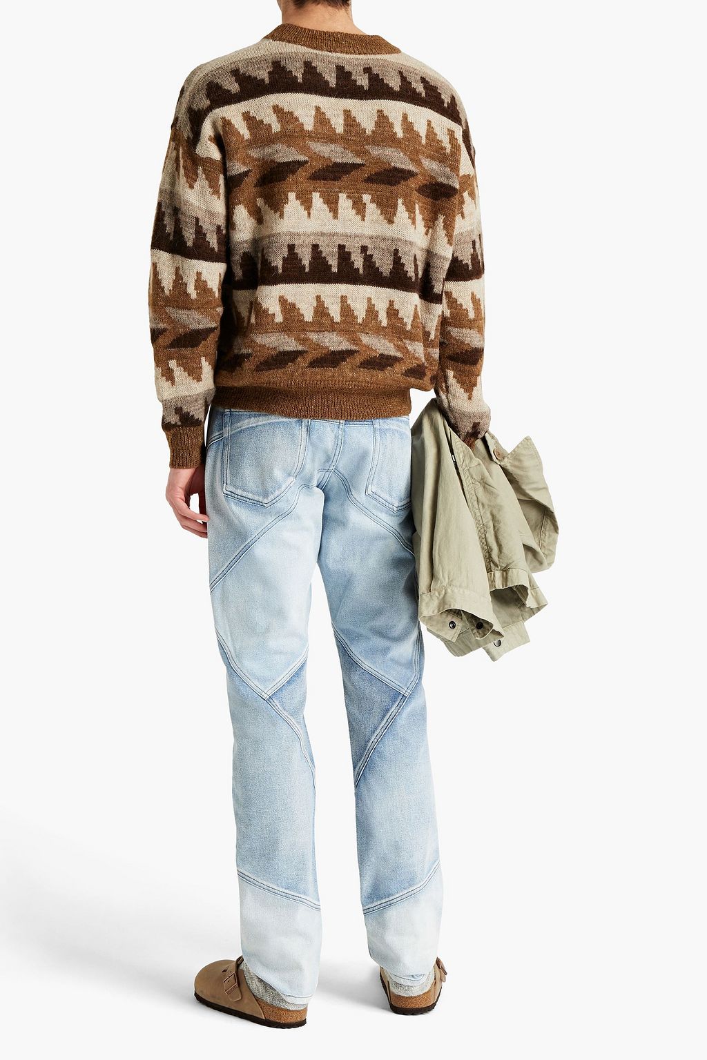 ISABEL MARANT Slim-fit paneled denim jeans