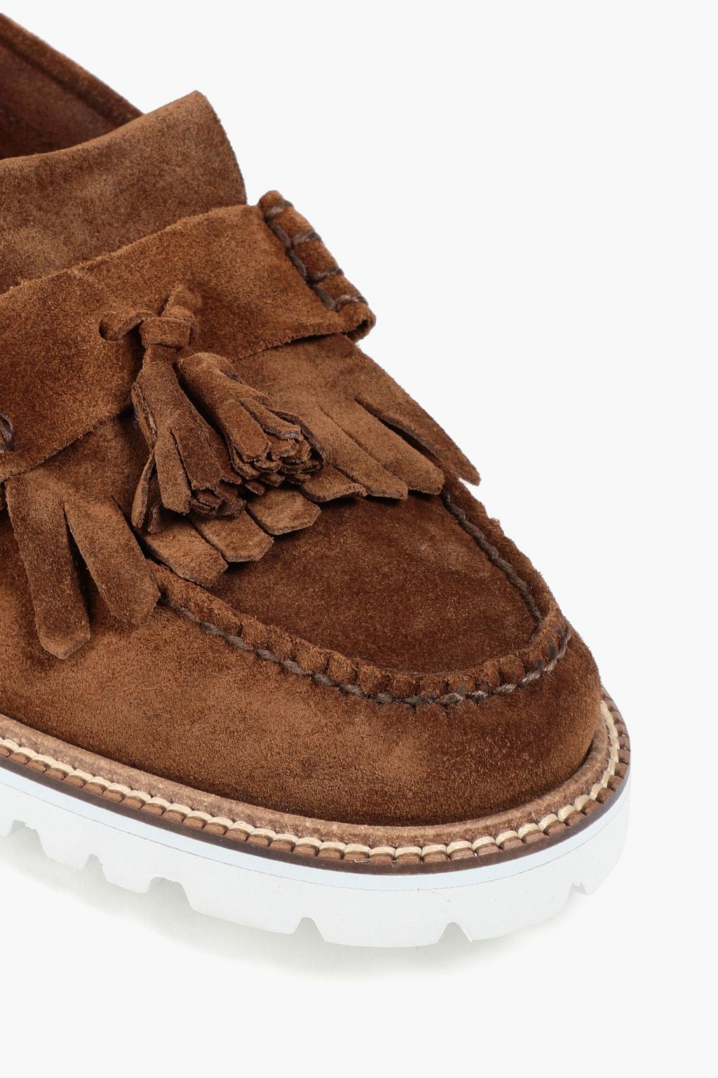 G.H. BASS & CO Weejun tassel-trimmed suede loafers