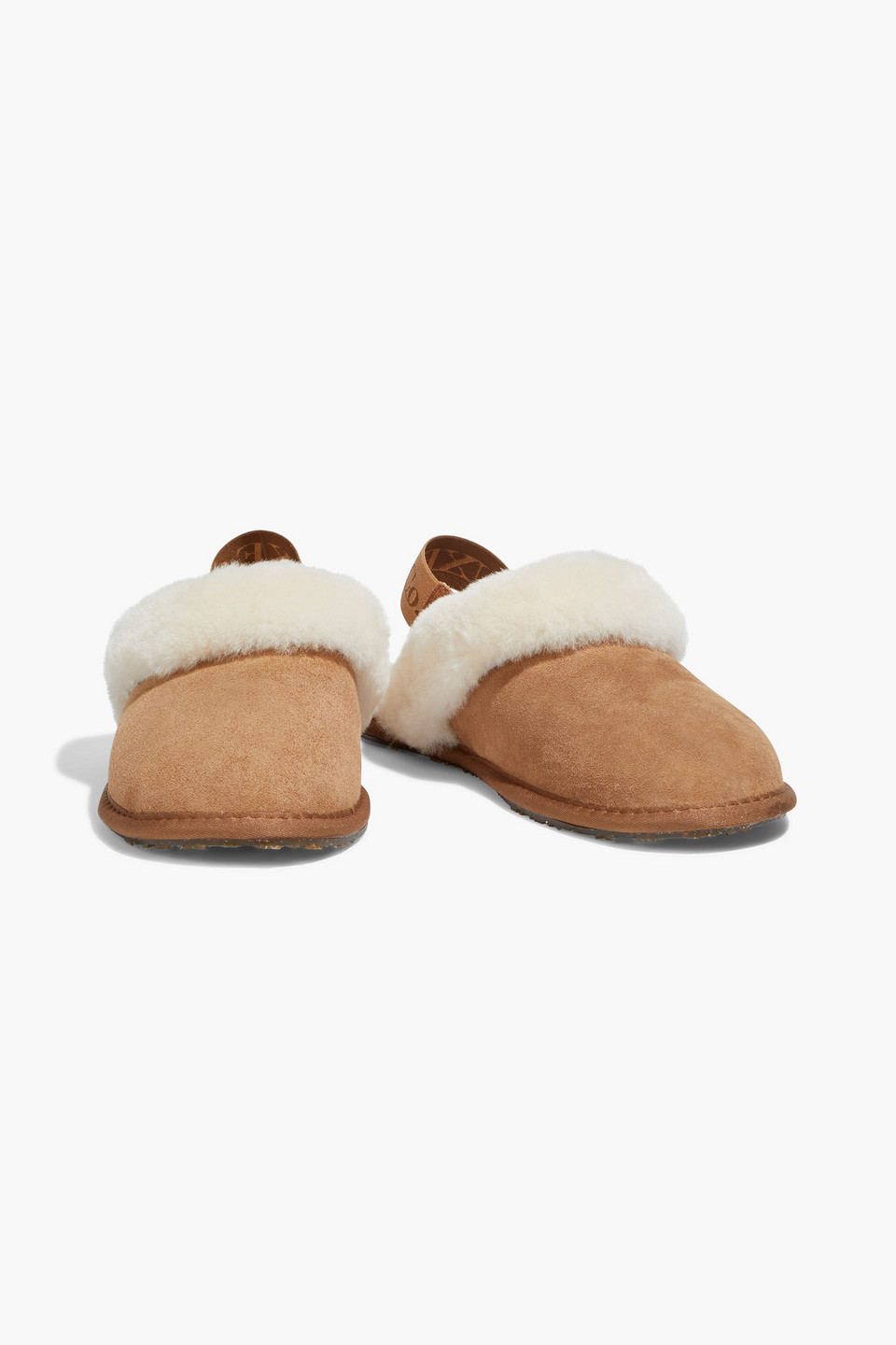Australia Luxe Collective Shearling Slingback Slippers In Brown