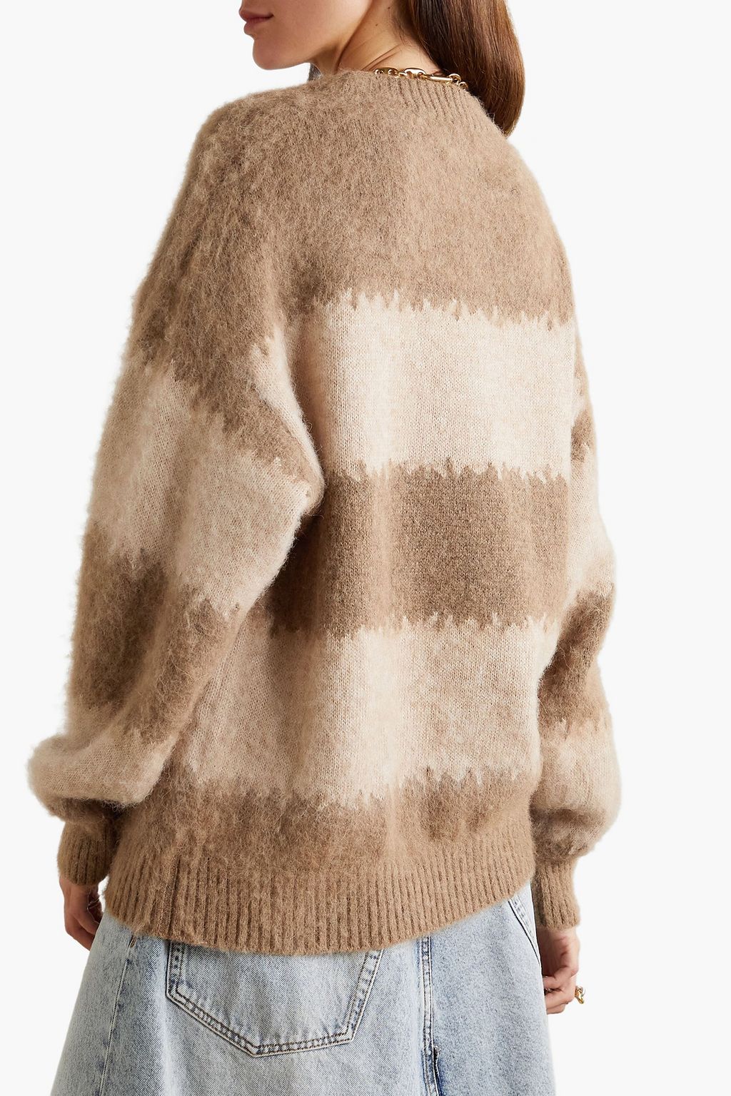 HOLZWEILER Liza gestreifter Pullover aus einer Alpakamischung