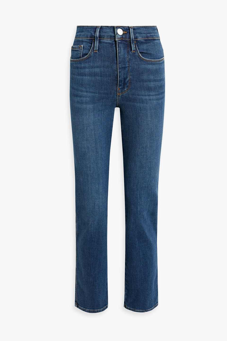 Frame Le Sylvie High-rise Slim-leg Jeans In Dark Denim