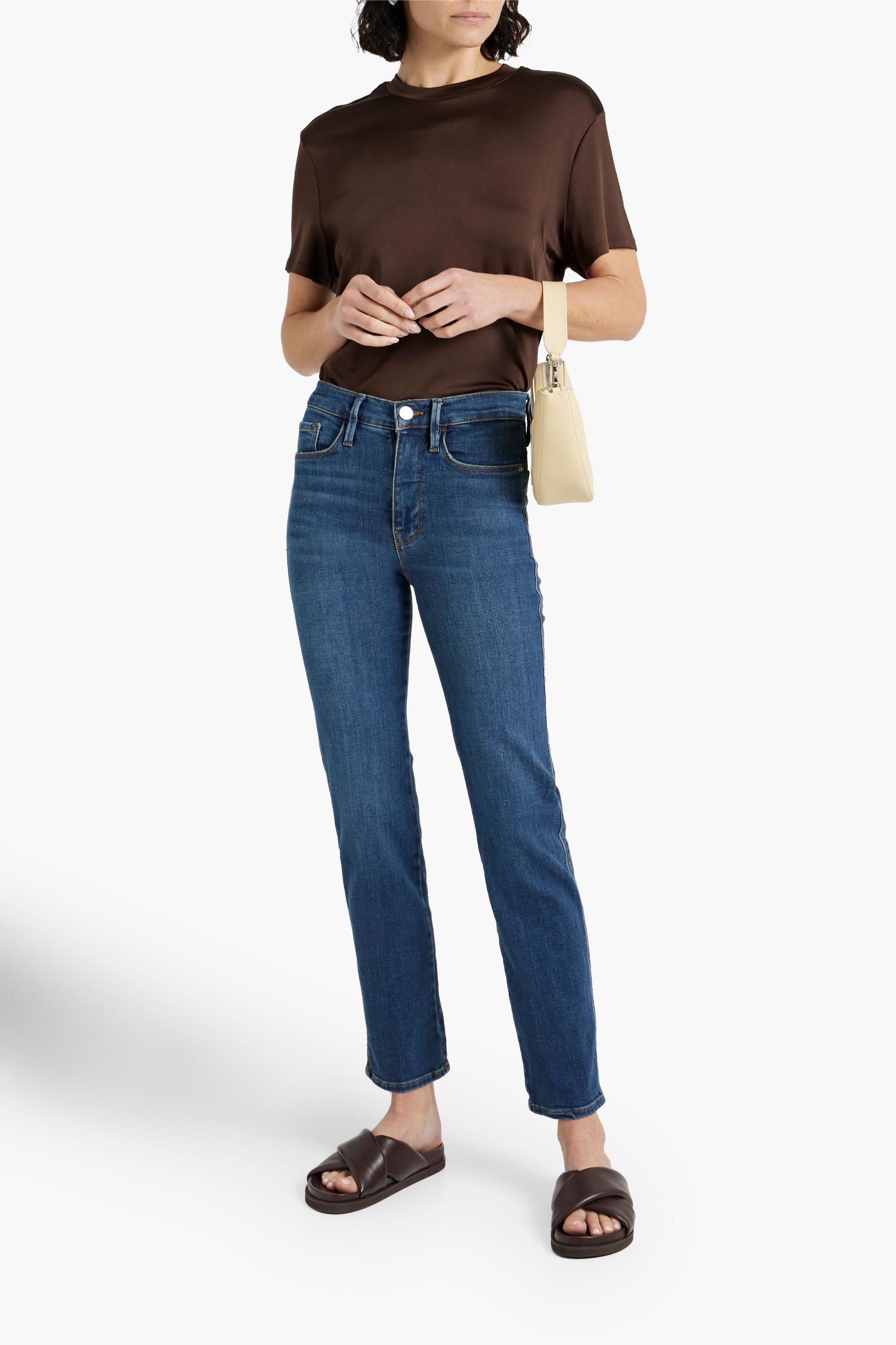 FRAME Le Pixie Sylvie high-rise straight-leg jeans