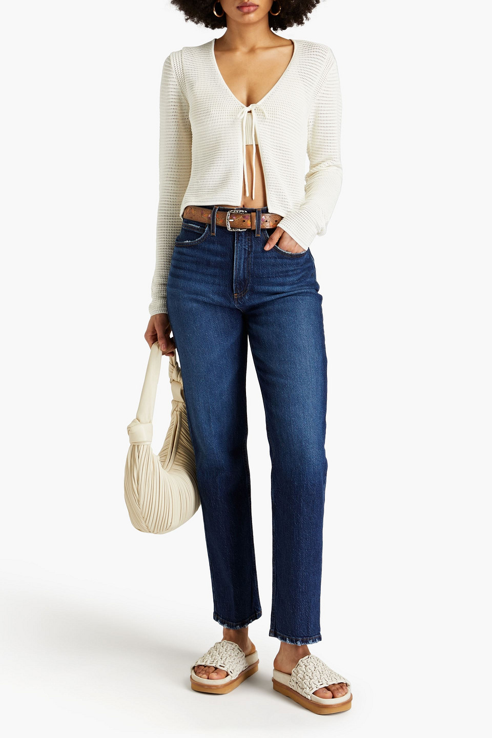 FRAME LE HIGH 'N' TIGHT HIGH-RISE STRAIGHT-LEG JEANS 3074457345636651854