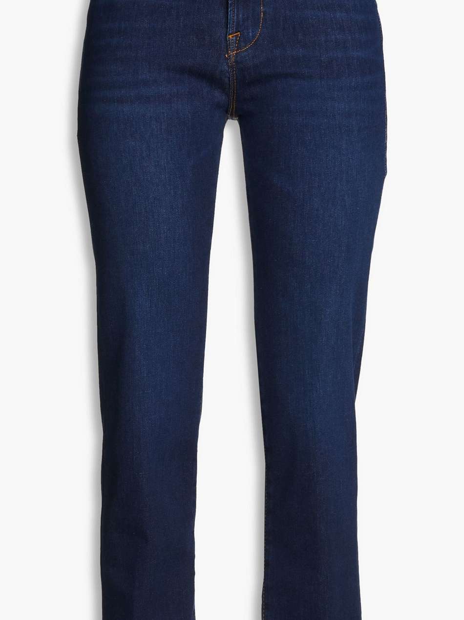 le high straight cropped high-rise straight-leg jeans