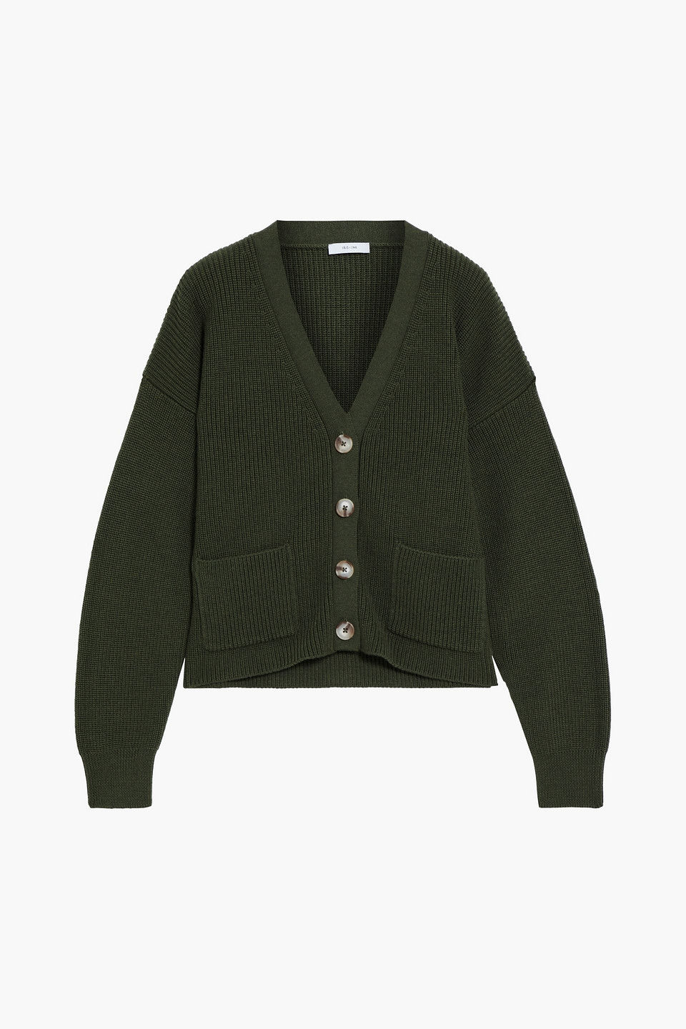 Iris & Ink Valerie ribbed merino wool cardigan