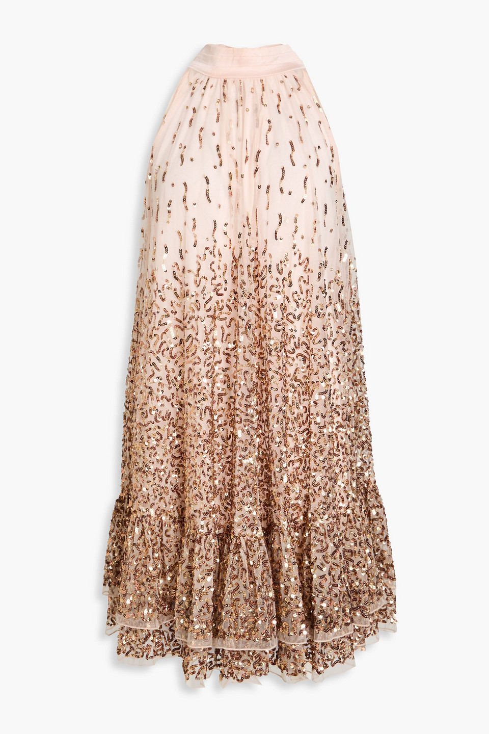 Zenon sequin-embellished tulle mini dress
