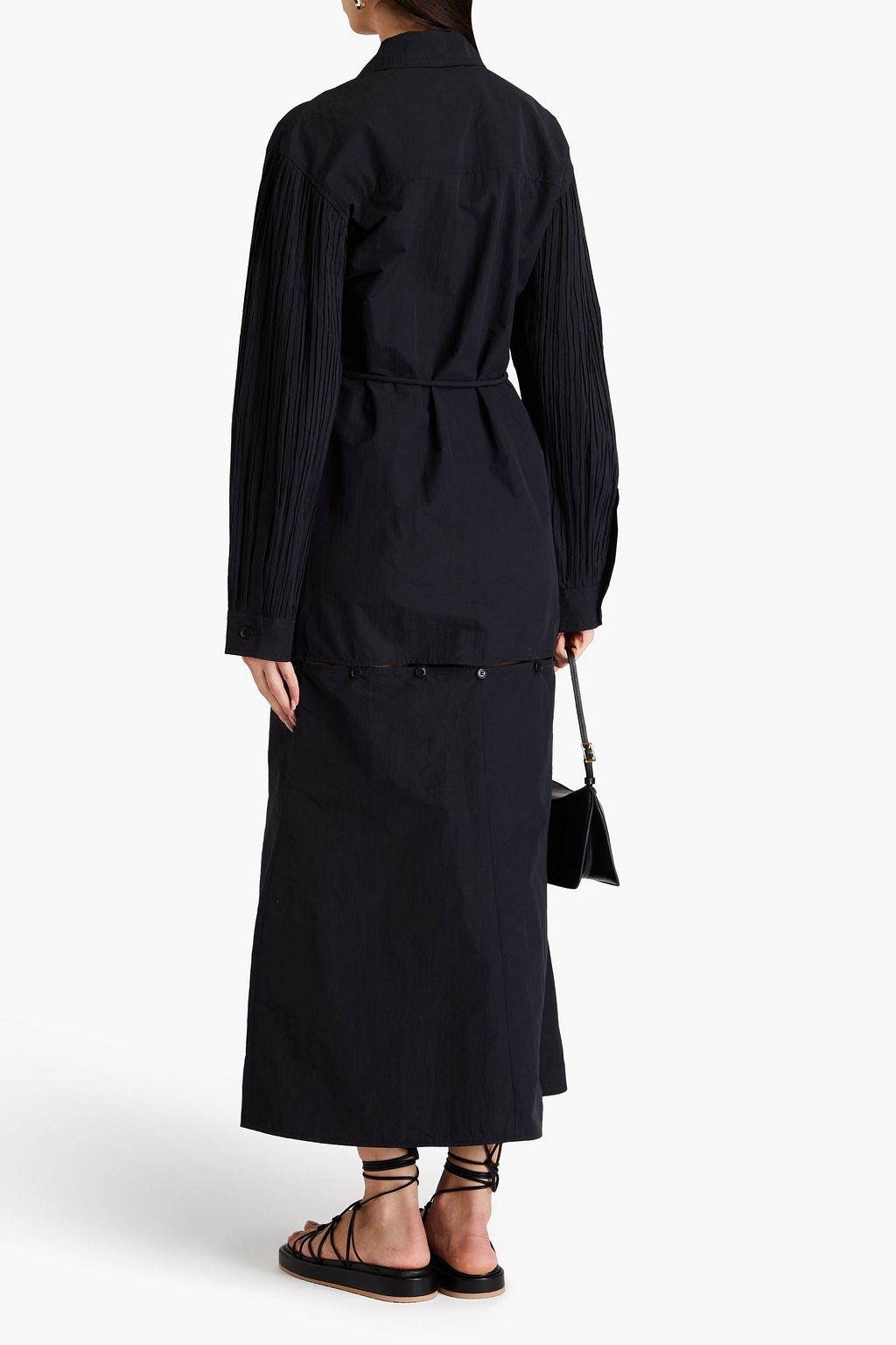 NANUSHKA Danielle convertible cotton-blend poplin maxi shirt dress