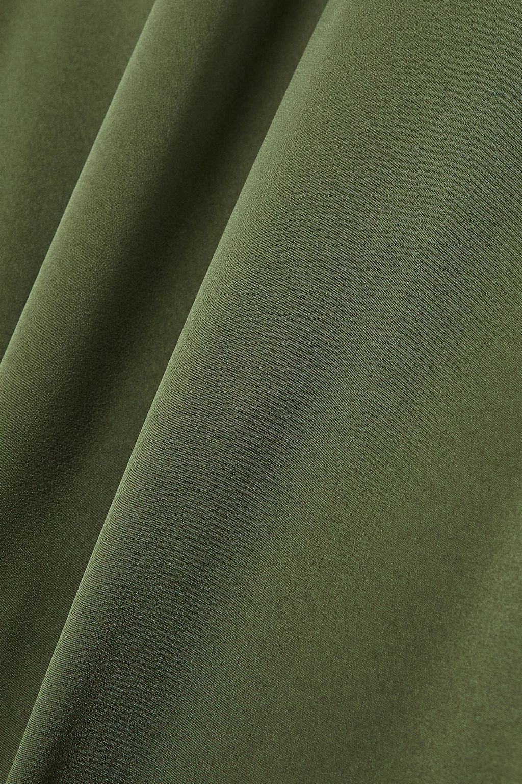 JW ANDERSON Maxikleid aus Satin mit Spitzenbesatz und asymmetrischer Schulterpartie