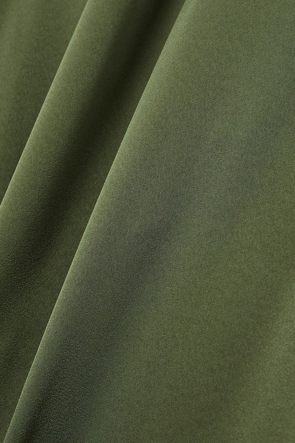 Jw Anderson One-shoulder Lace-trimmed Satin Maxi Dress In Army Green